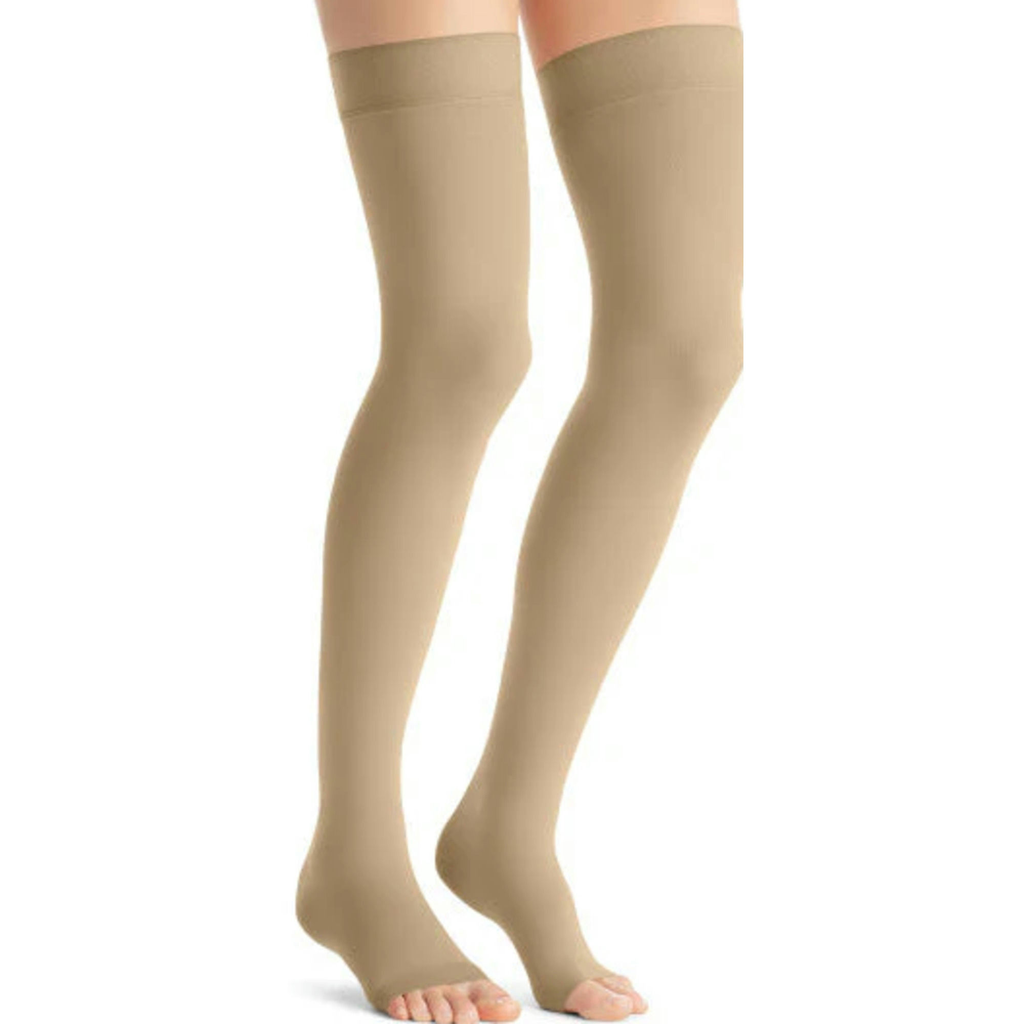 JOBST Opaque Thigh High Open Toe Medical Compression Stockings, 15-20 mmHg
