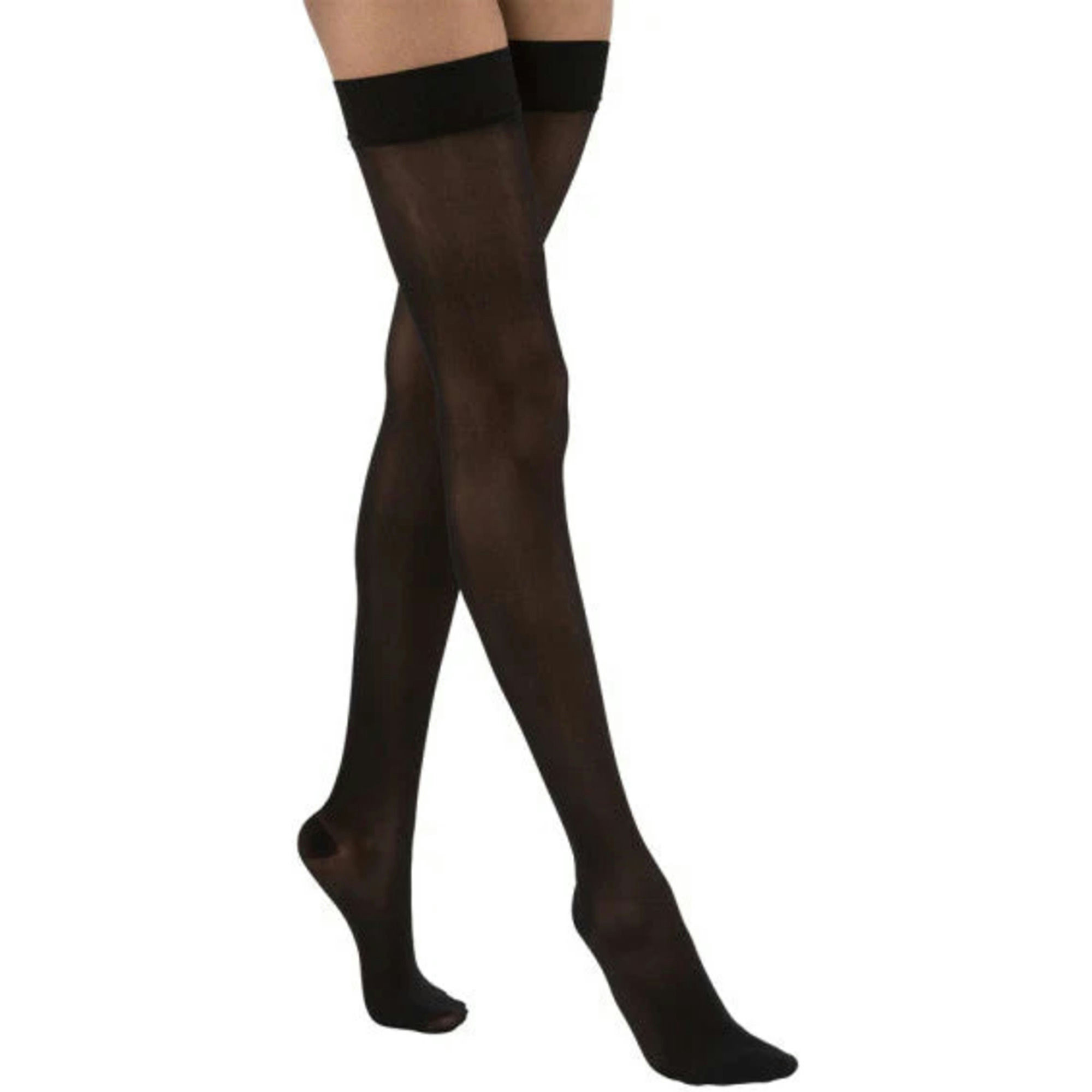 JOBST UltraSheer Thigh High Medical Compression Stockings with Silicone Dot Band, 30-40 mmHg