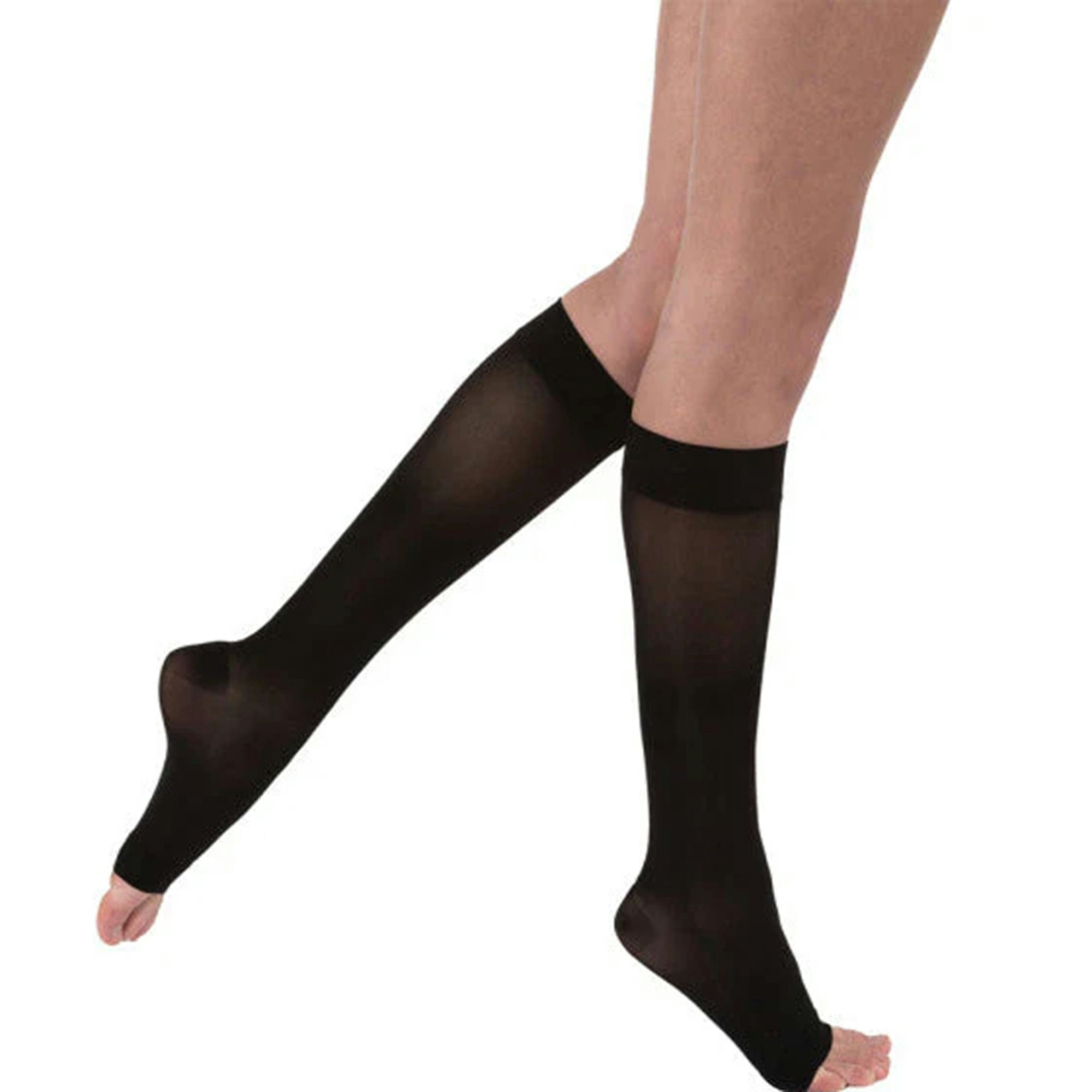 JOBST UltraSheer Knee High Open Toe Medical Compression Stockings, 15-20 mmHg