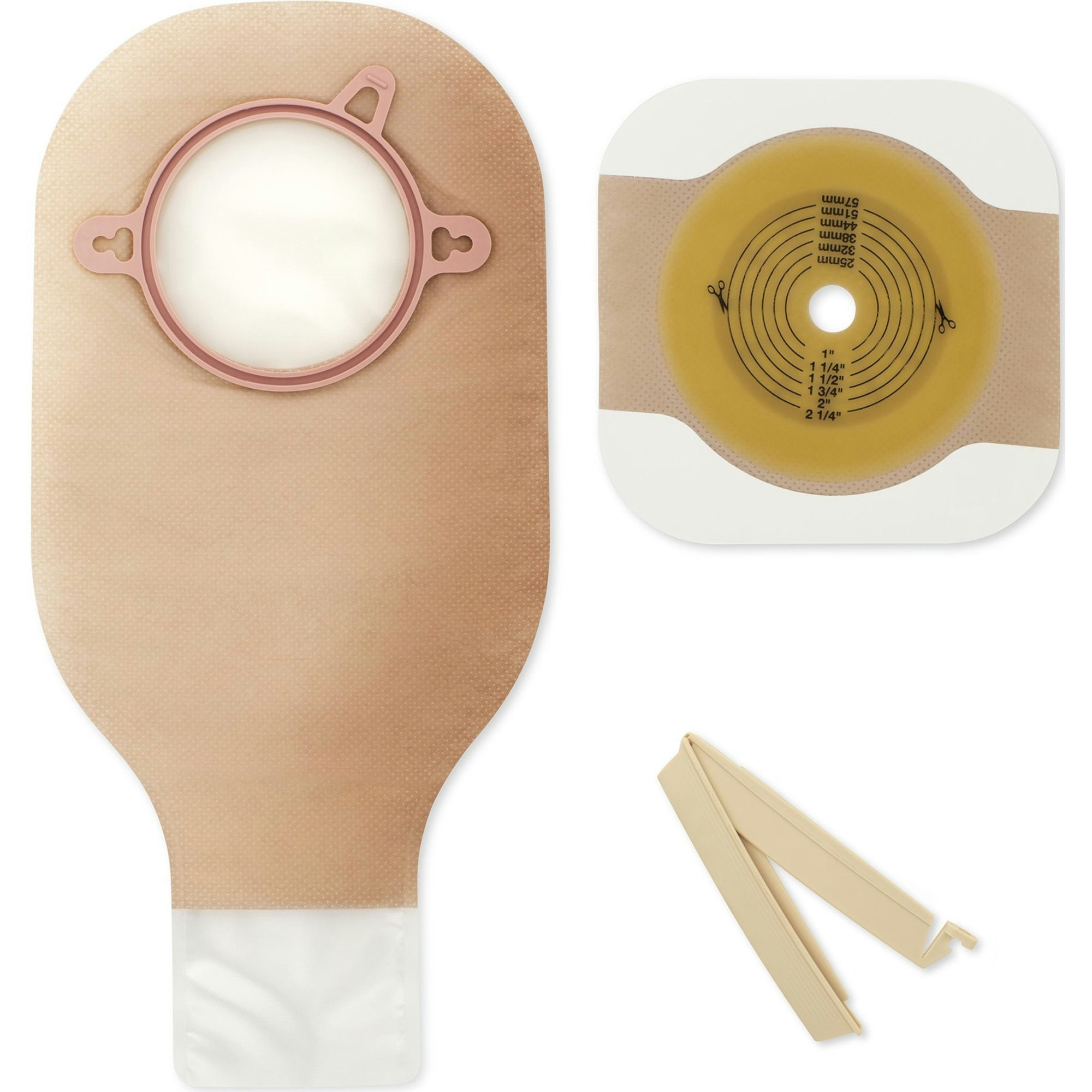 Hollister New Image Two-Piece Flat Non-Sterile Drainable Ostomy Kit, Clamp Closure