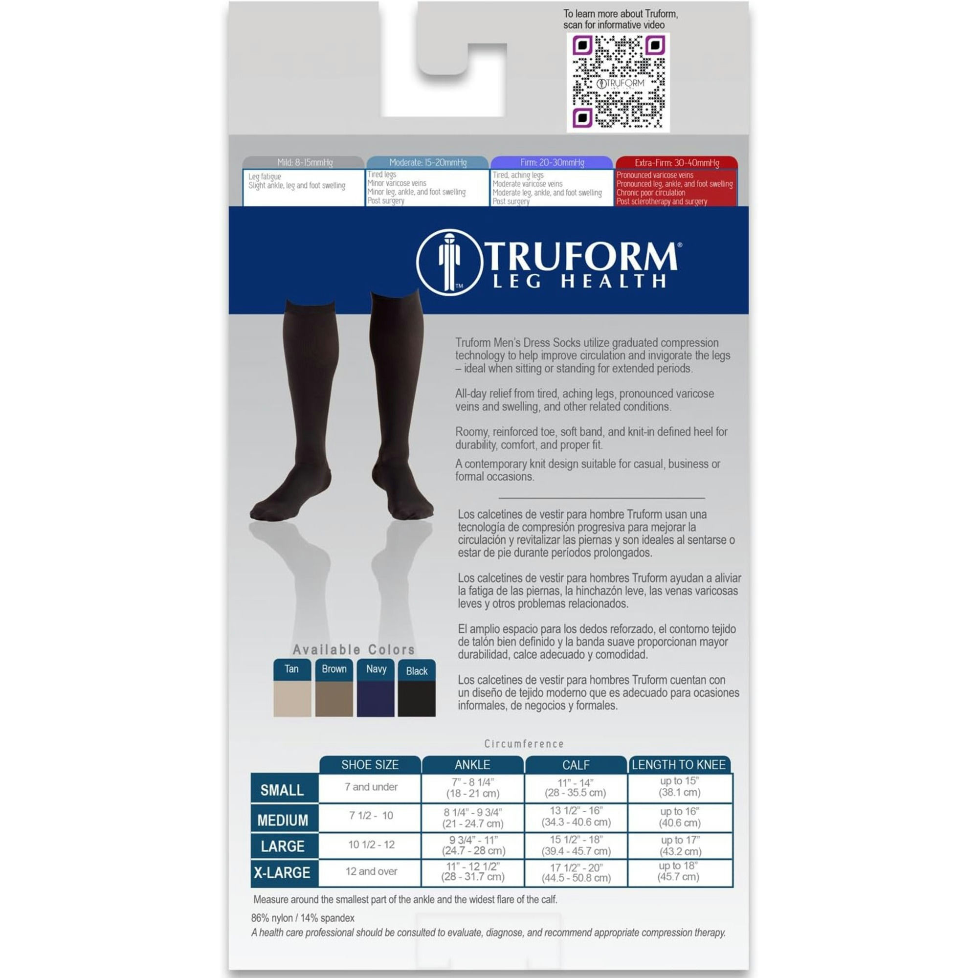 Truform Leg Health Men's Dress Socks