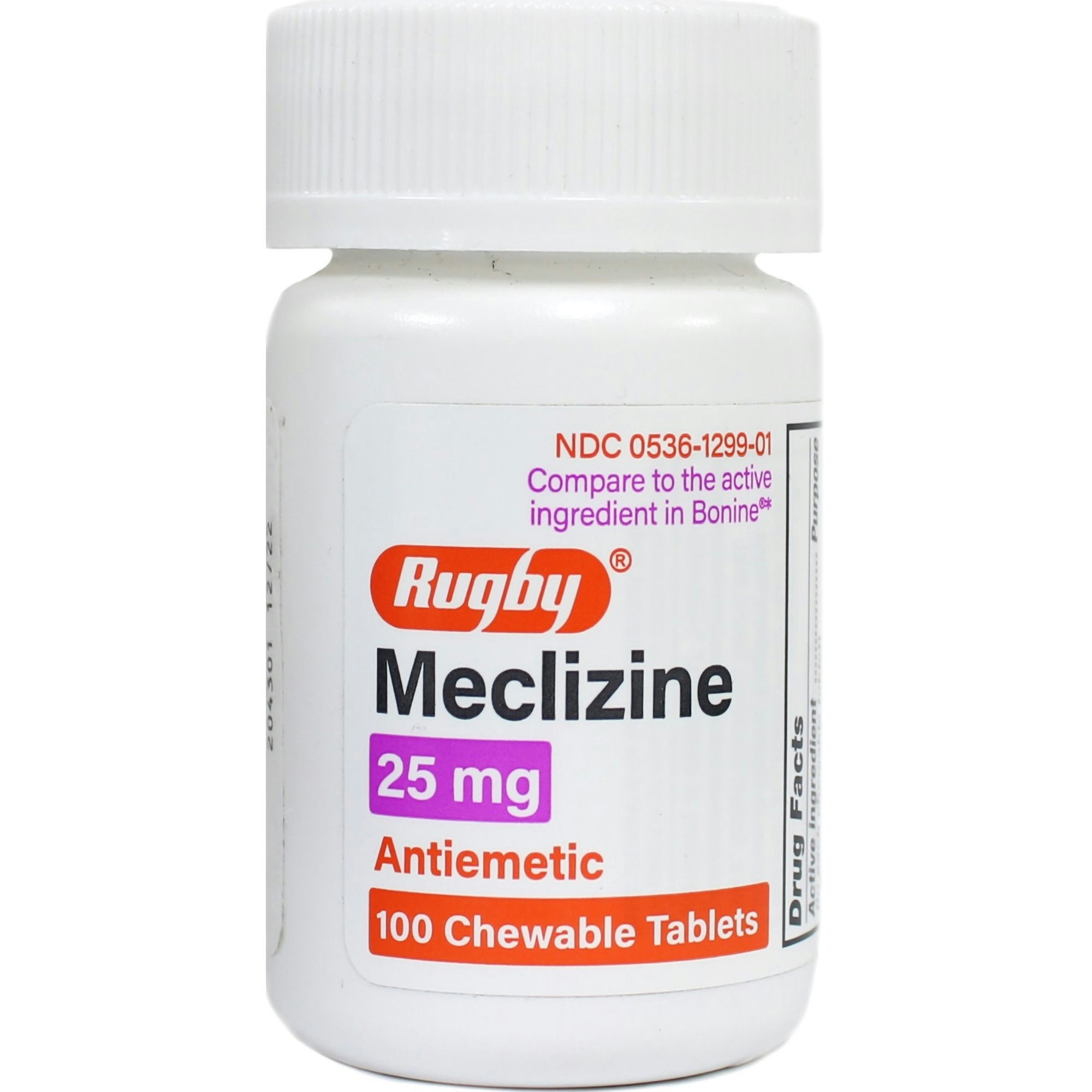 Rugby Nausea Relief Chewable Tablets, 25 mg