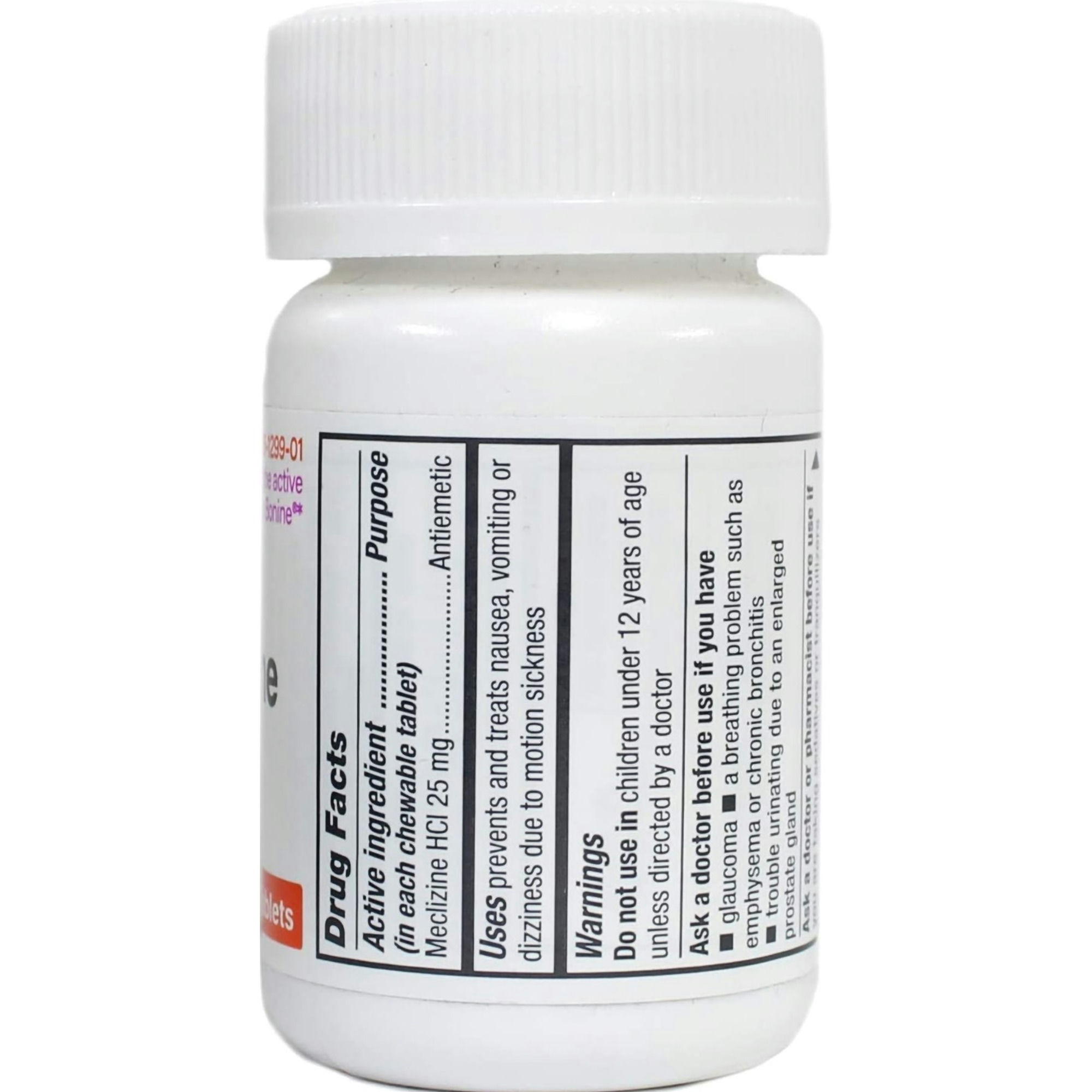 Rugby Nausea Relief Chewable Tablets, 25 mg