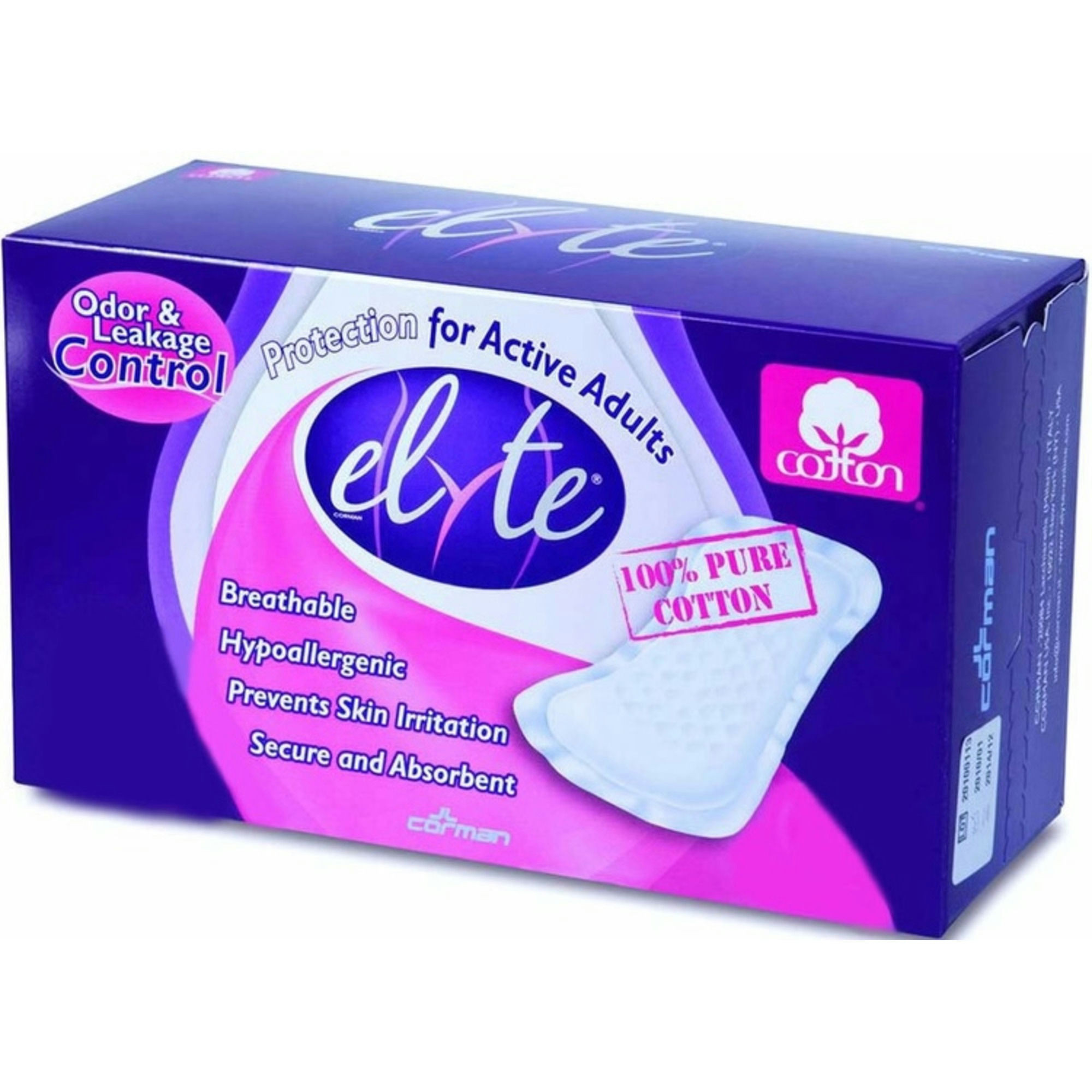 Elyte Cotton Odor & Leak Control Mini Pads
