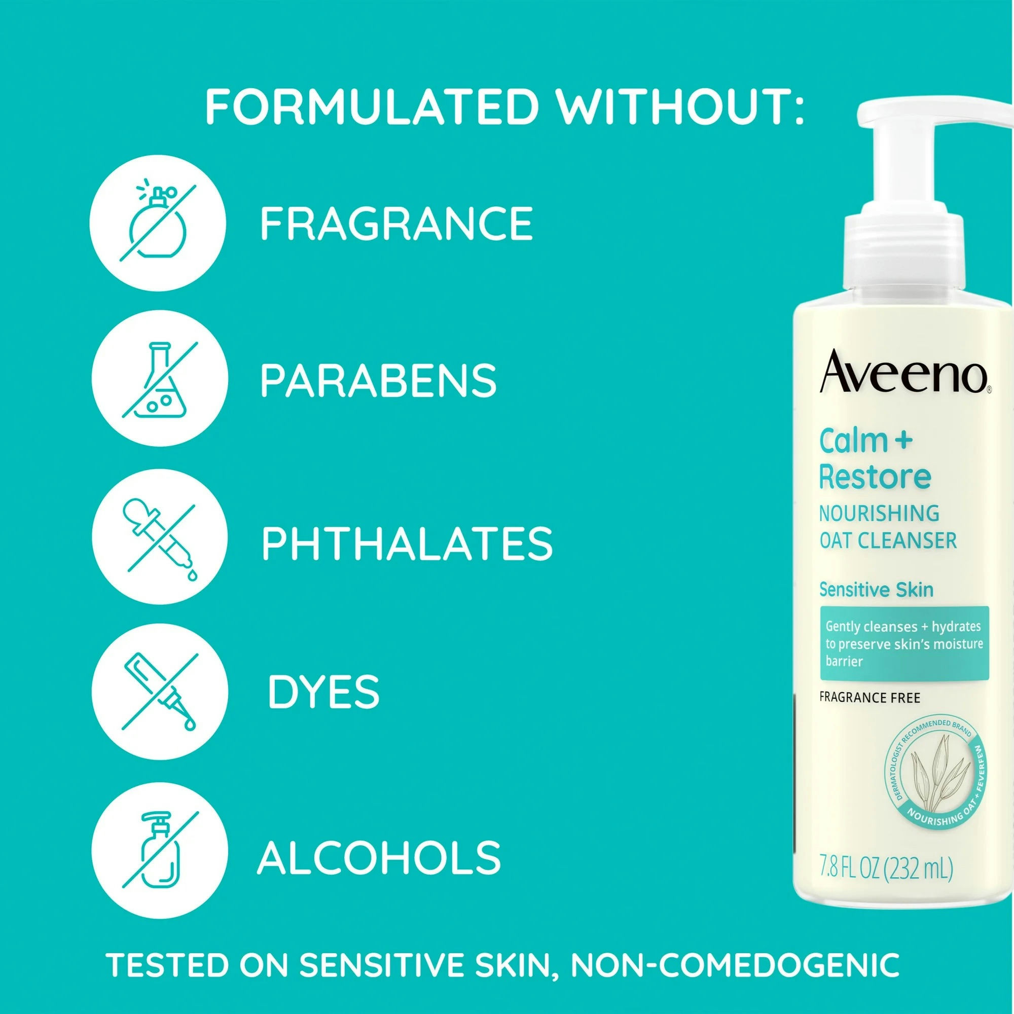 Aveeno Calm + Restore Gentle Nourishing Oat Face Cleanser