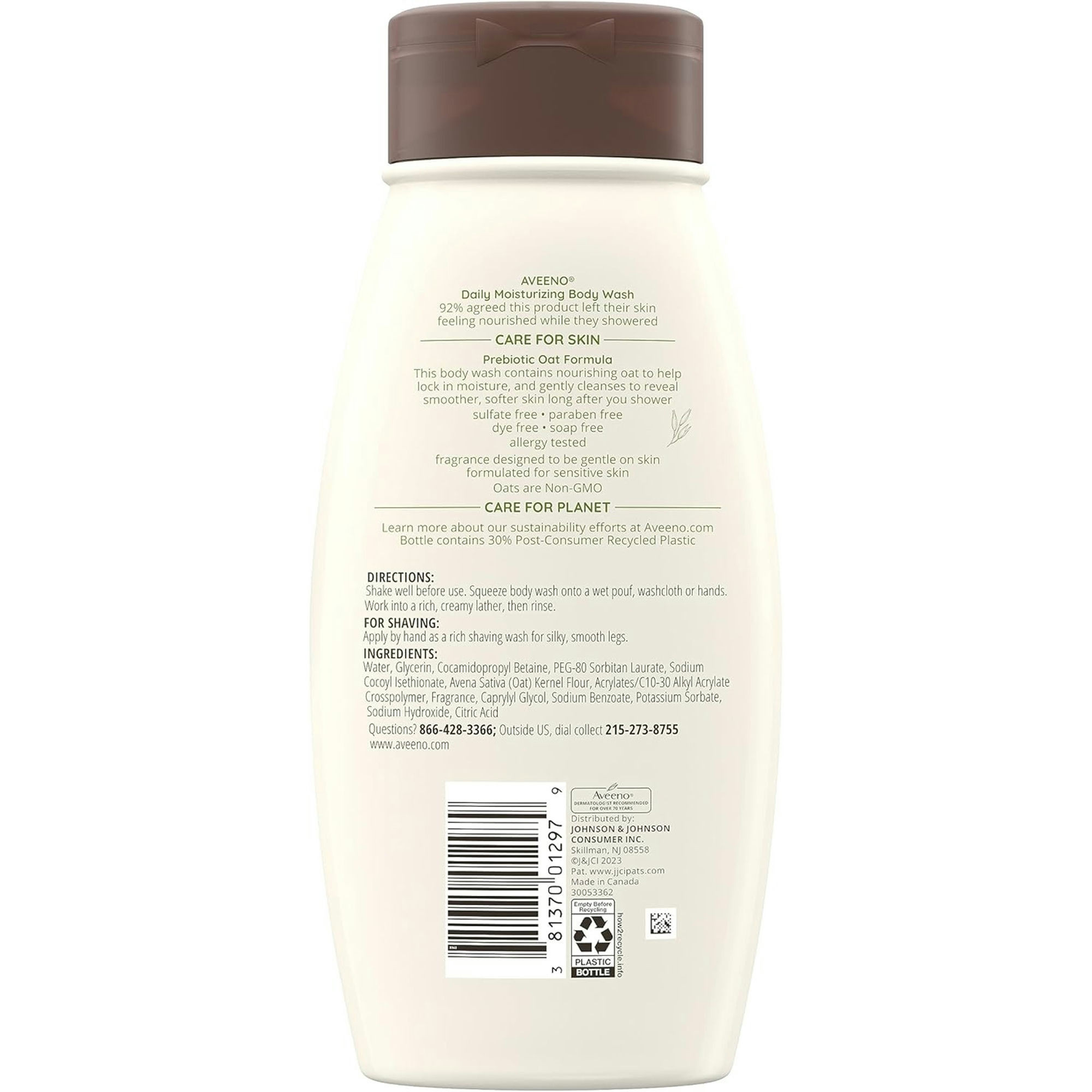 Aveeno Daily Moisturizing Oat Body Wash for Normal to Dry Skin
