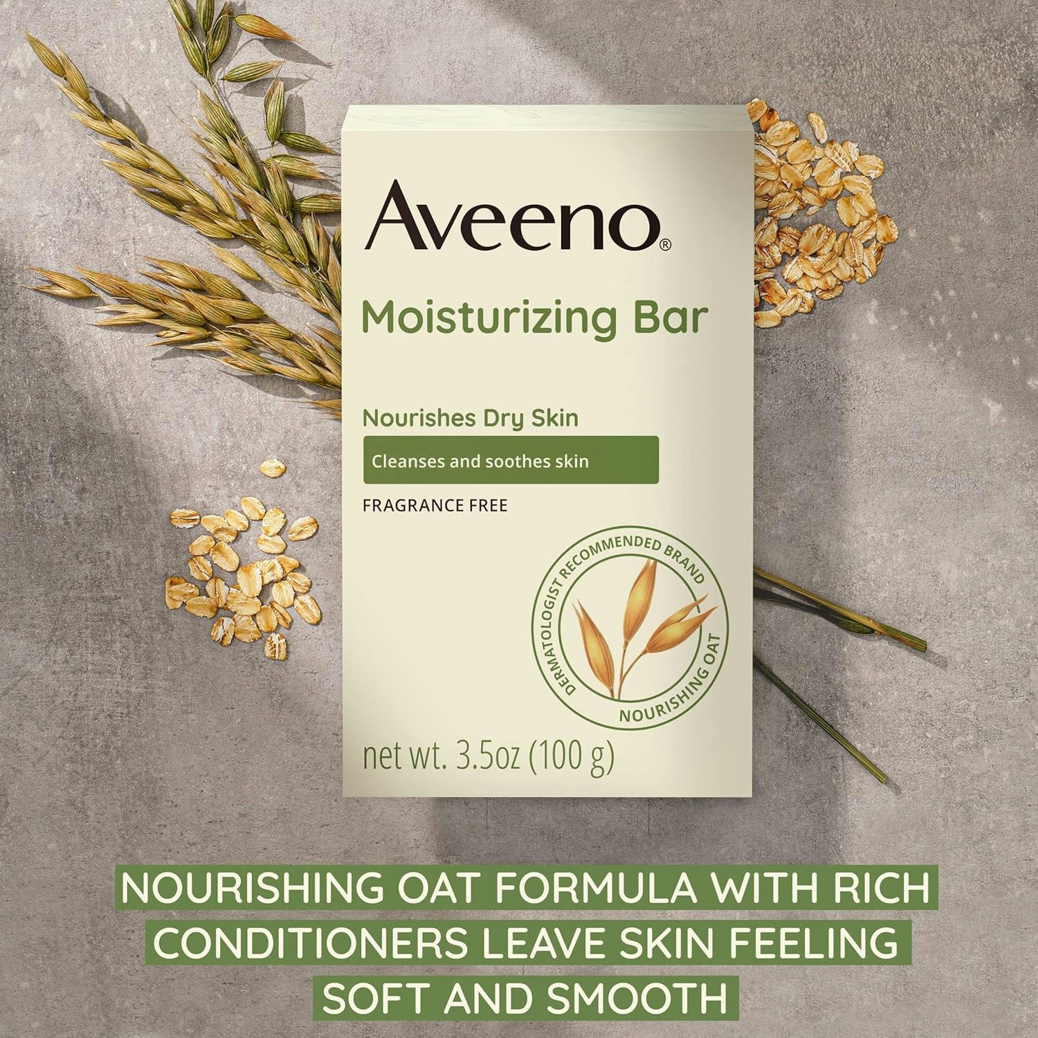 Aveeno Gentle Moisturizing Face Cleansing Bar for Dry Skin