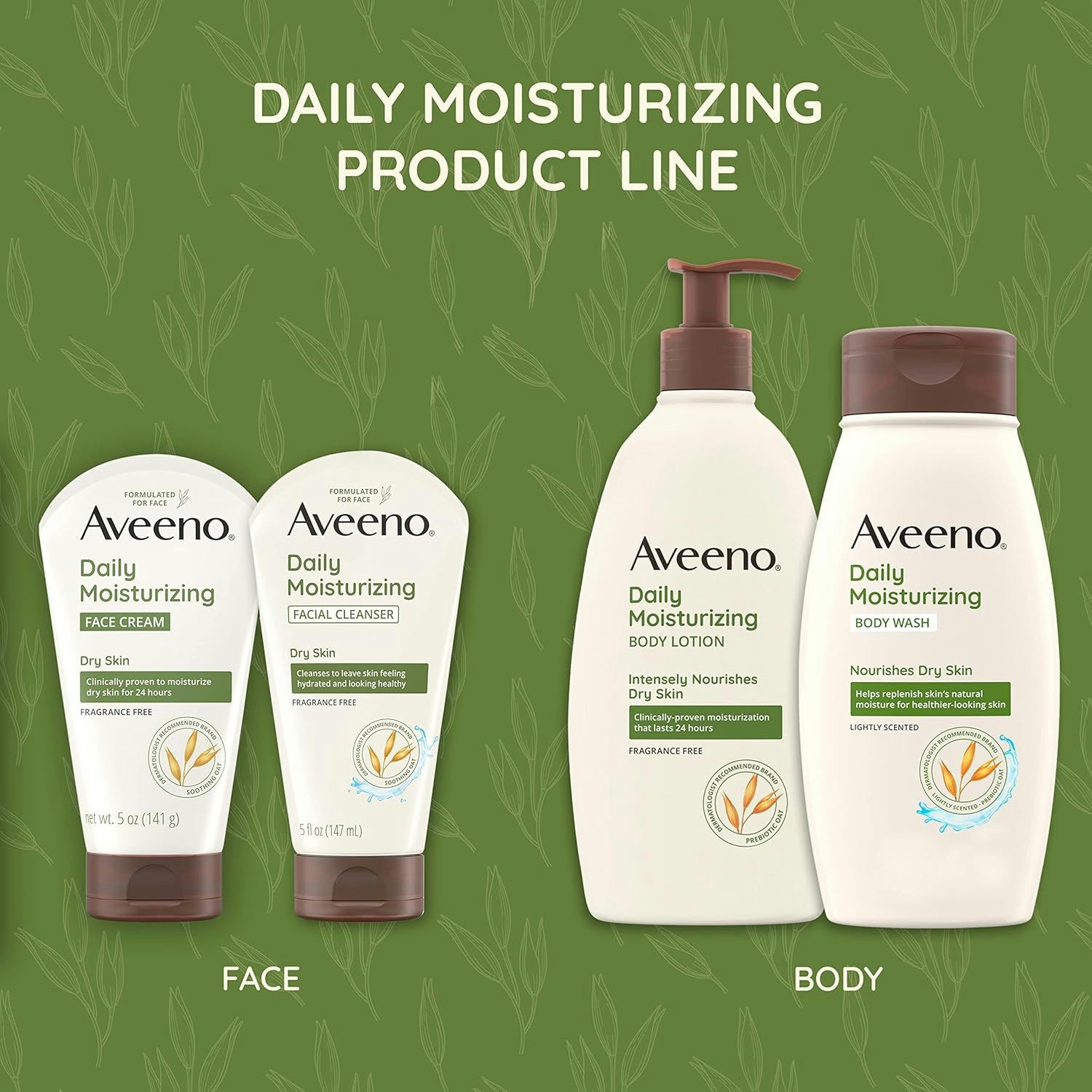 Aveeno Gentle Moisturizing Face Cleansing Bar for Dry Skin