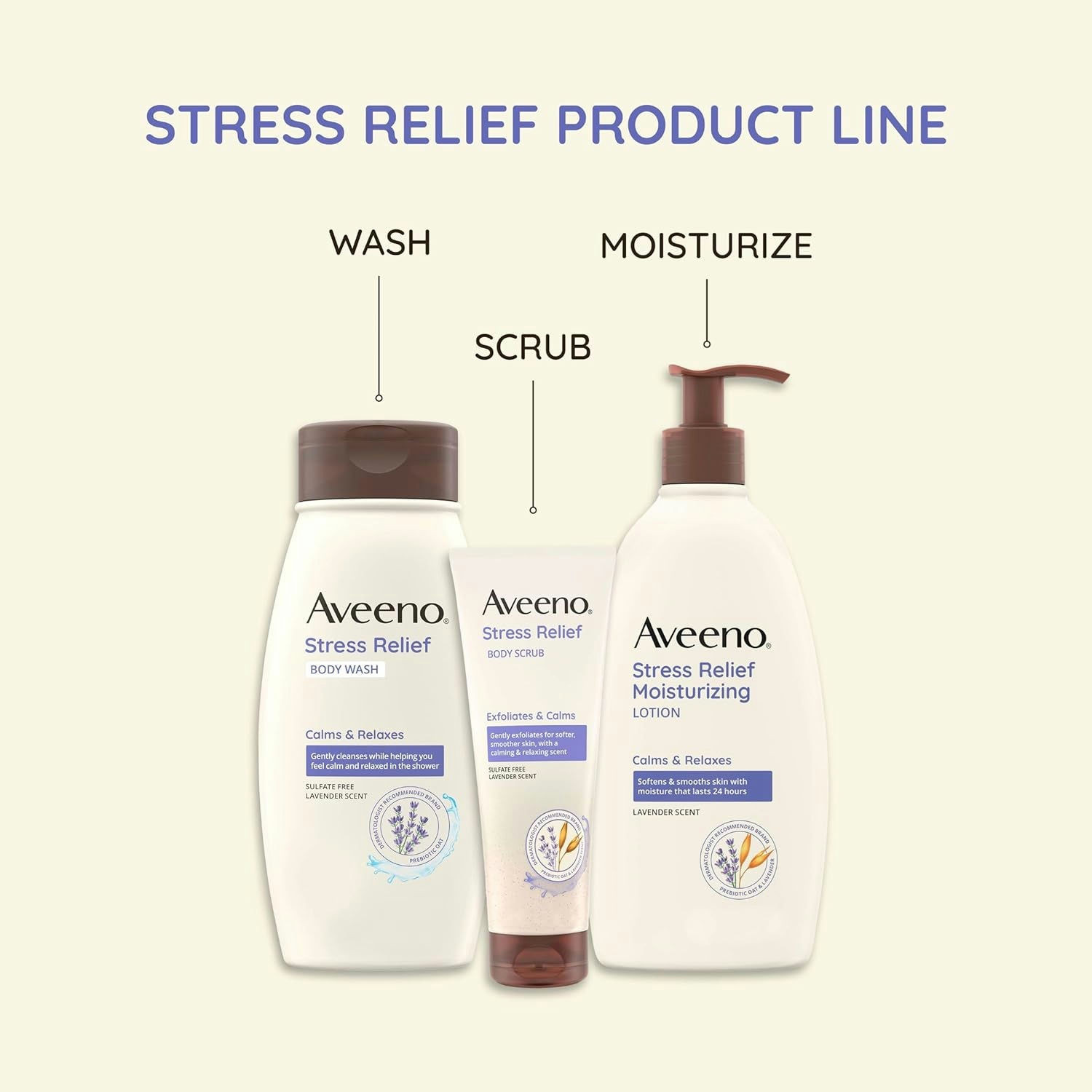 Aveeno Stress Relief Moisturizing Lotion with Lavender Scent