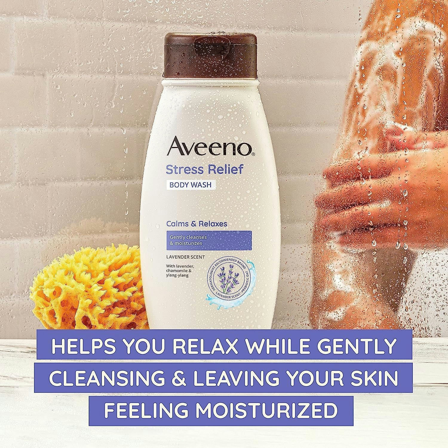 Aveeno Stress Relief Oat Body Wash with Lavender Scent