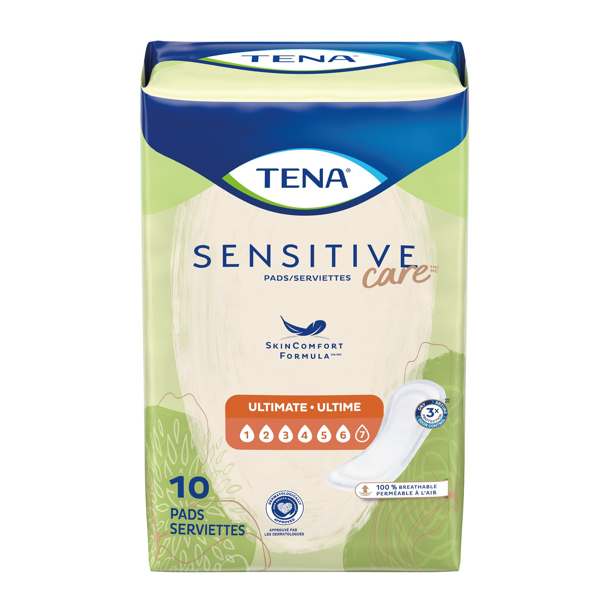 TENA Sensitive Care Ultimate Bladder Pads, Front