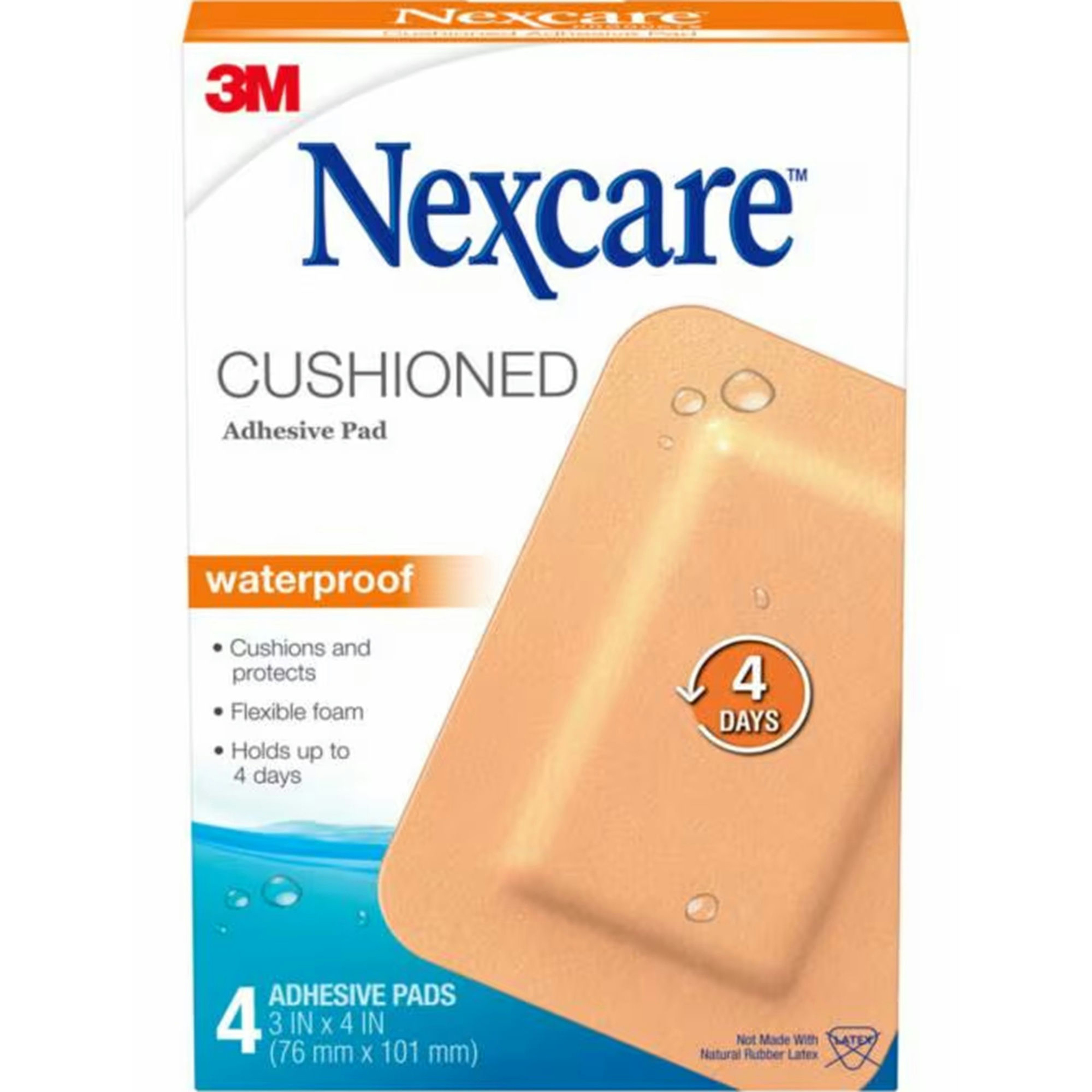 Nexcare Waterproof Cushioned Adhesive Pad