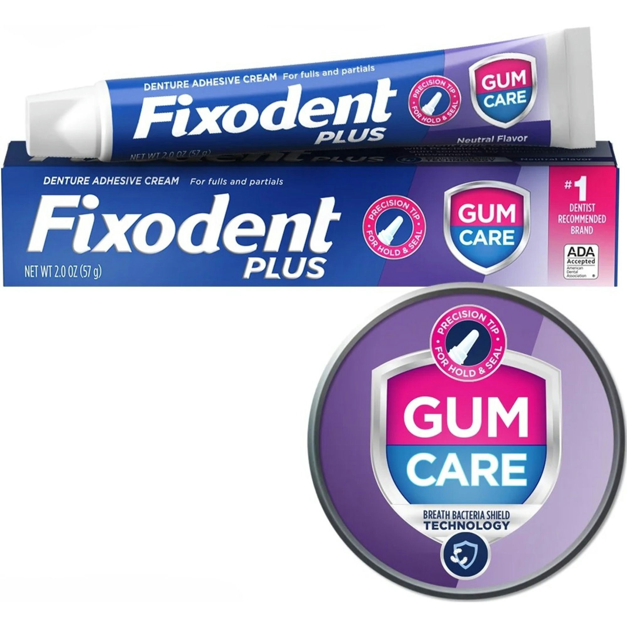 Fixodent Plus Gum Care Cream Denture Adhesive