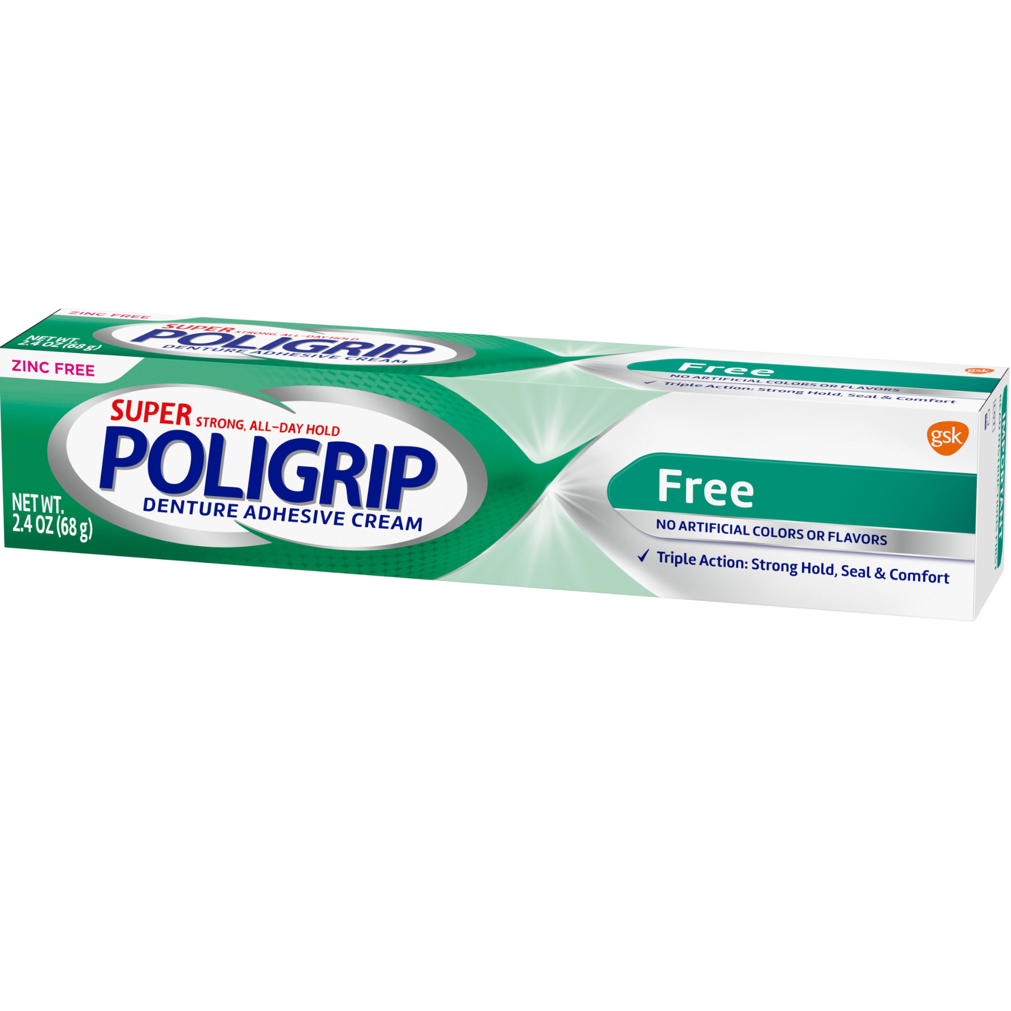 Polident Super Poligrip Zinc-Free Denture Adhesive Cream
