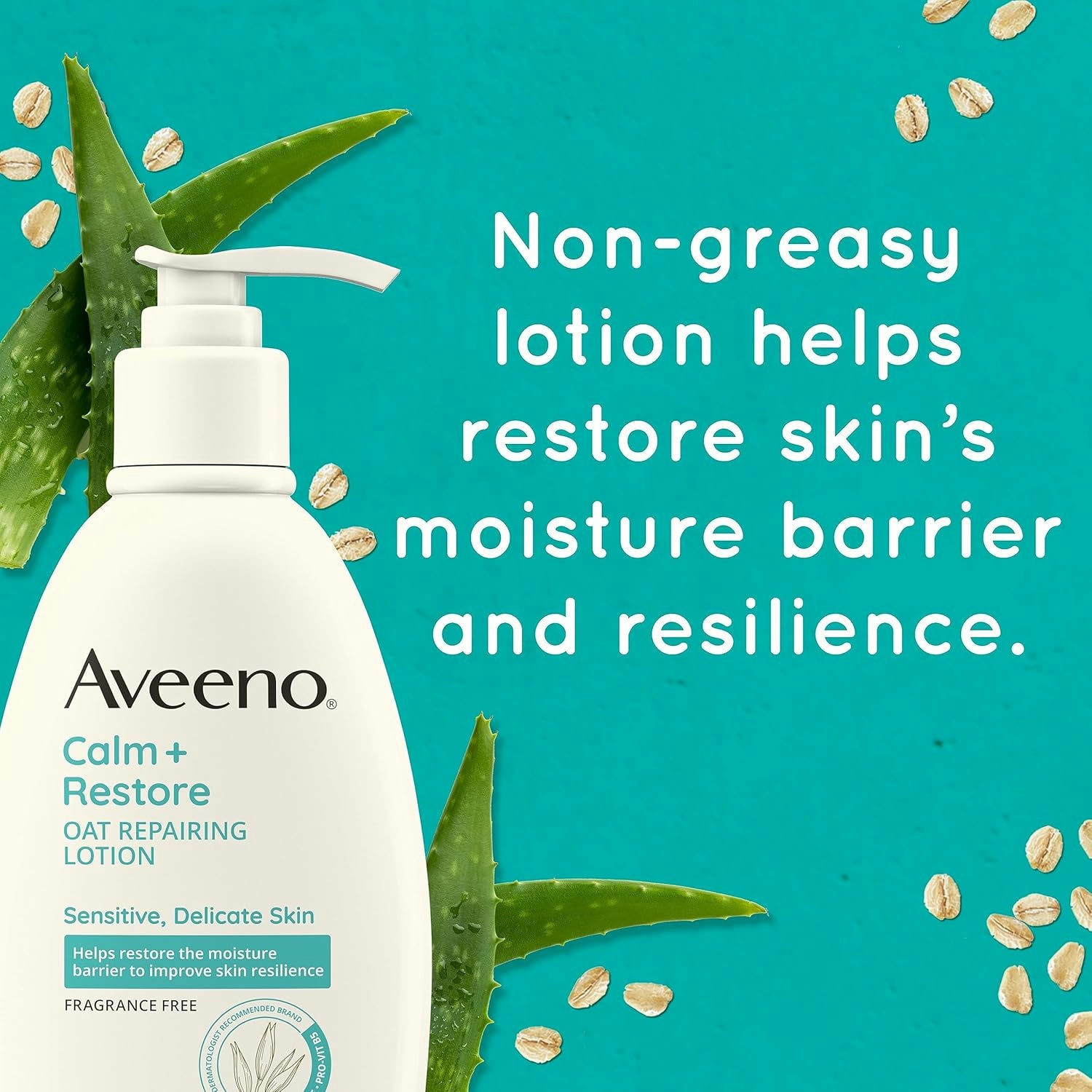 Aveeno Calm + Restore Oat Repairing Lotion for Sensitive & Dry Skin