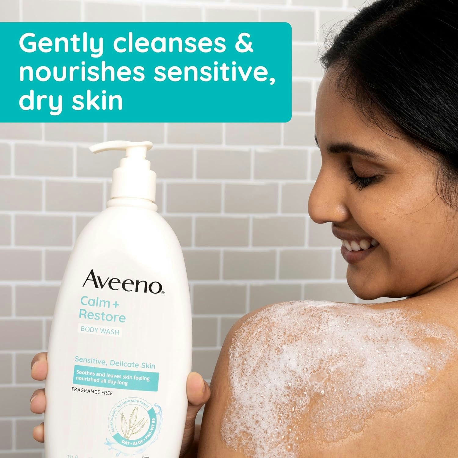 Aveeno Calm + Restore Body Wash for Sensitive, Distressed, Dry Skin