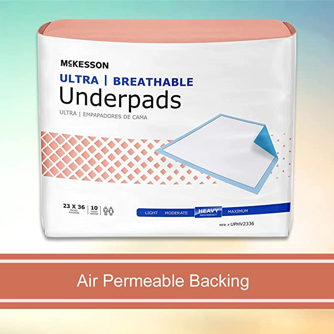 McKesson Breathable Underpads, Ultra