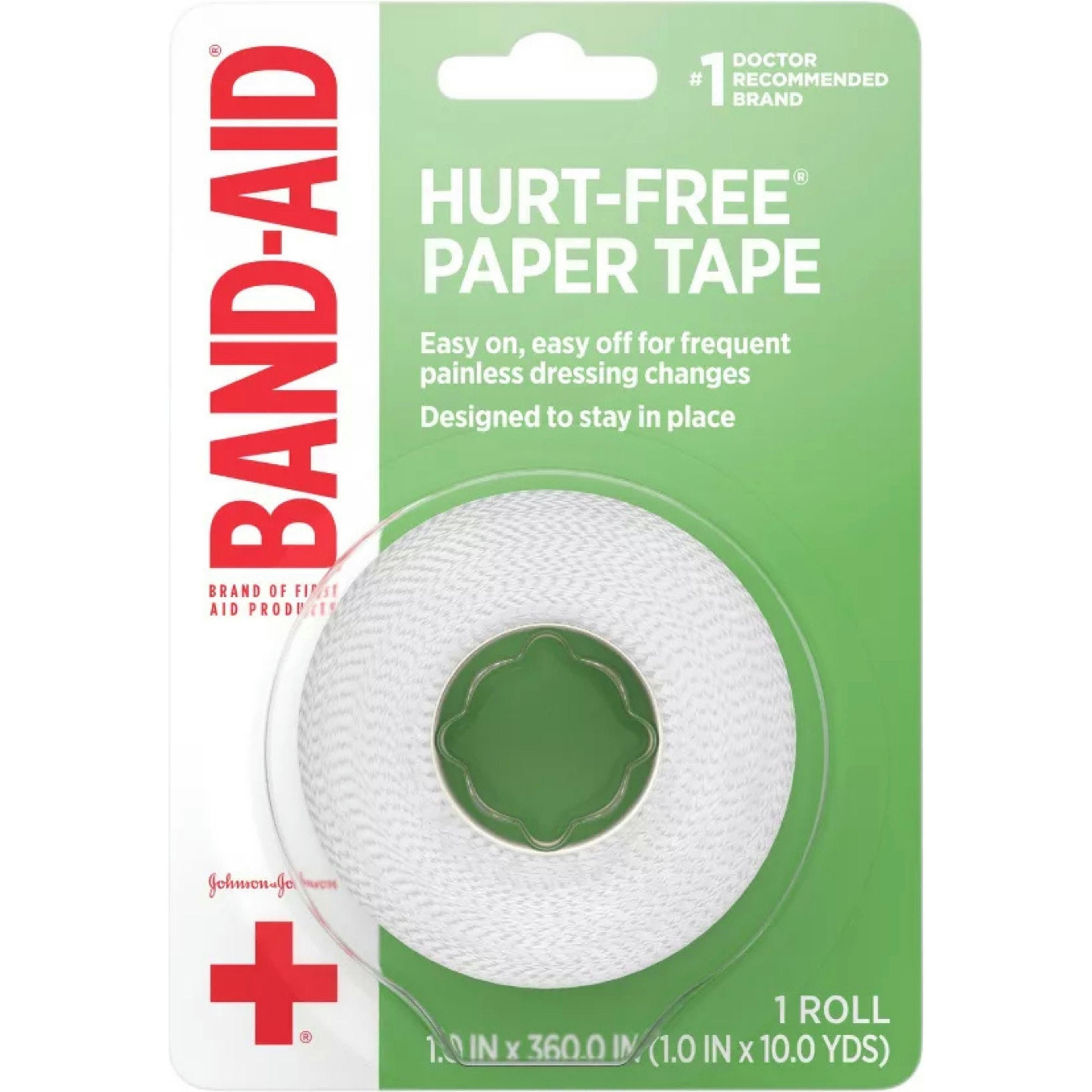 Band-Aid First Aid Hurt-Free Medical Paper Tape