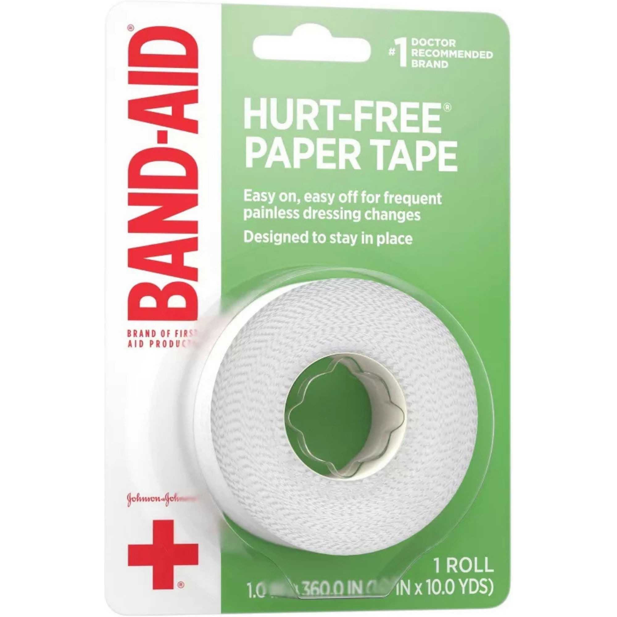 Band-Aid First Aid Hurt-Free Medical Paper Tape