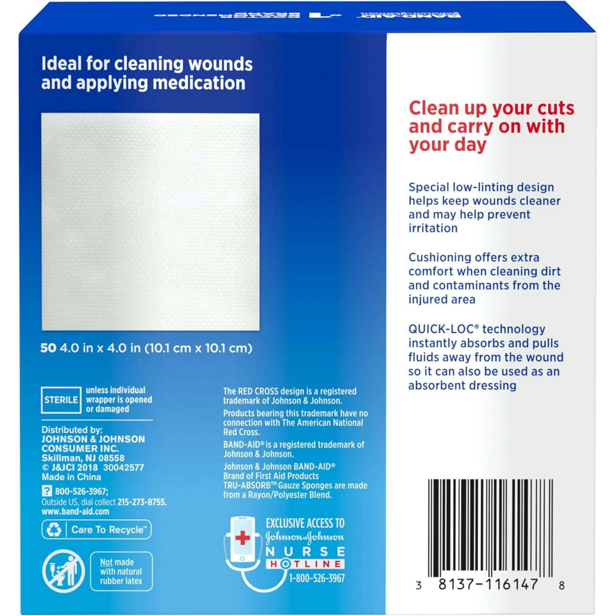 Band-Aid First Aid Tru-Absorb Gauze Sponges