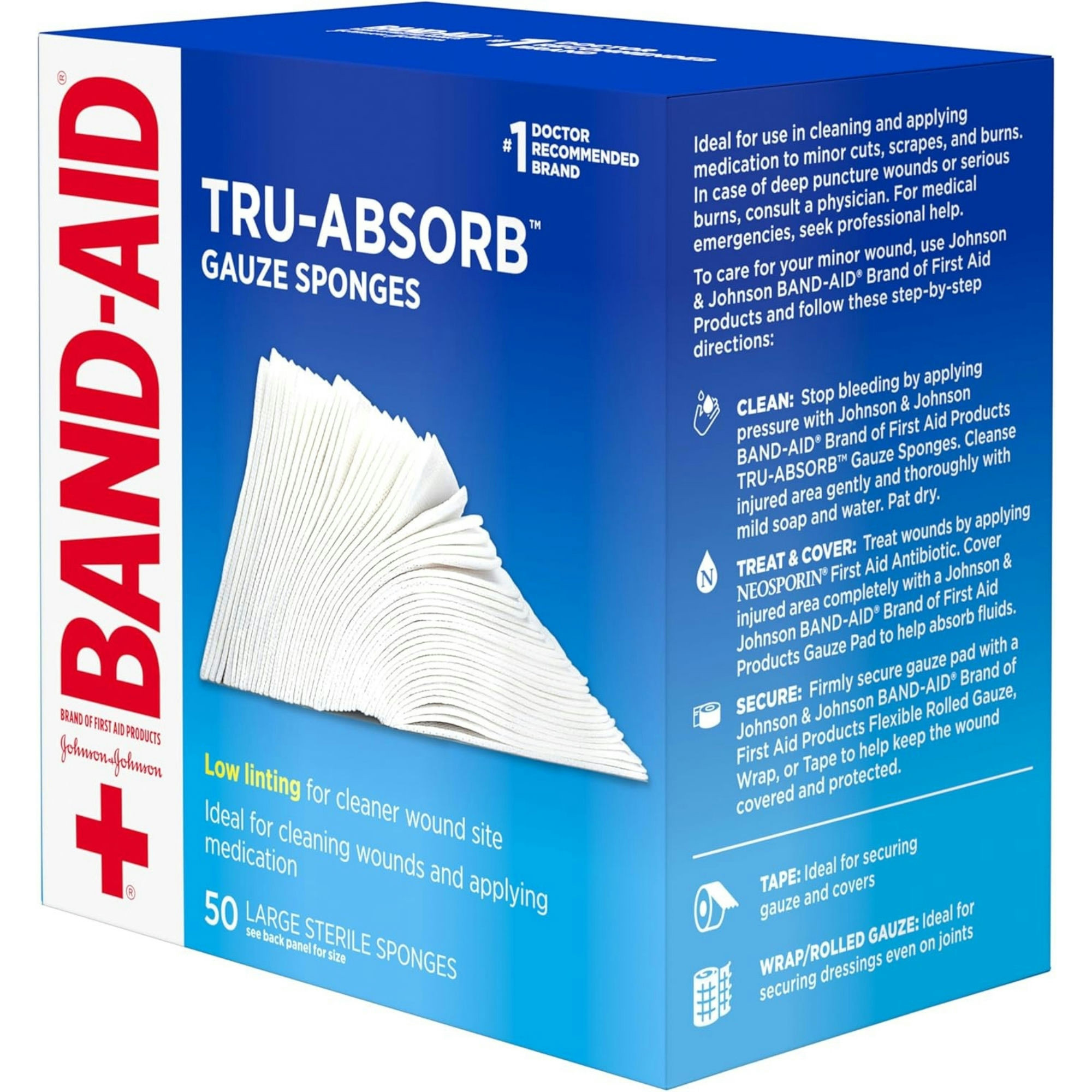 Band-Aid First Aid Tru-Absorb Gauze Sponges