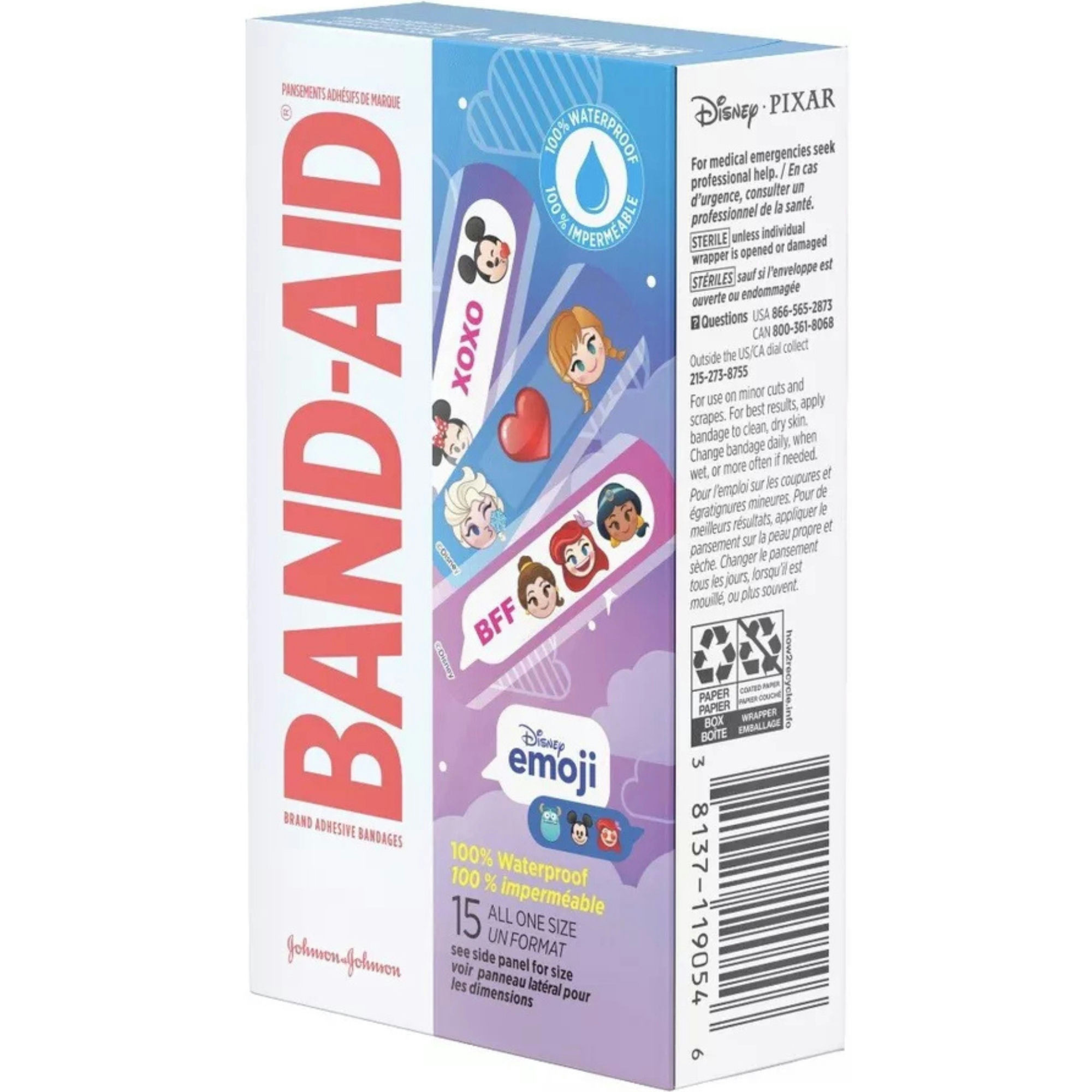 Band-Aid Adhesive Bandages Disney Emoji