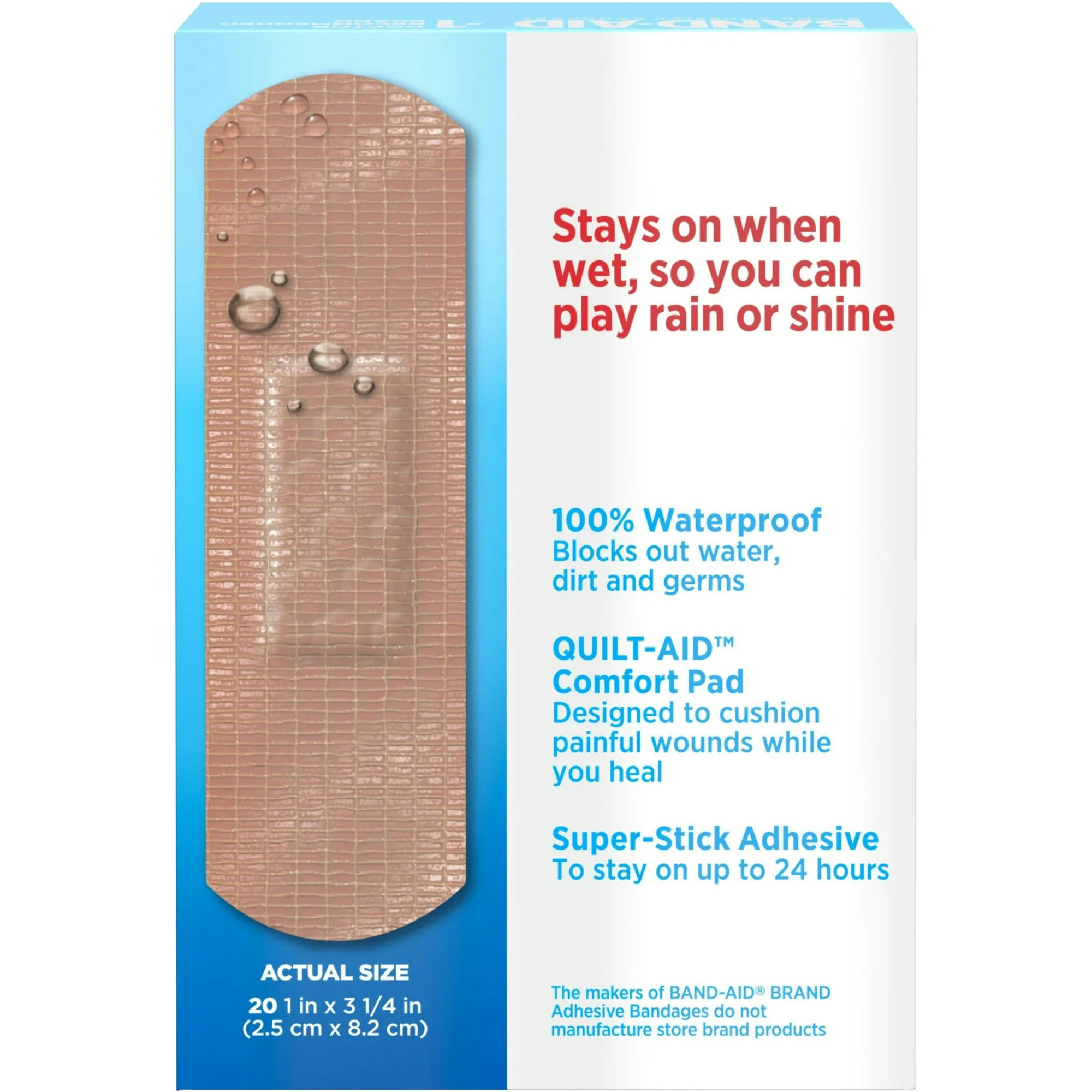 Band-Aid Water Block Tough Strips Bandages