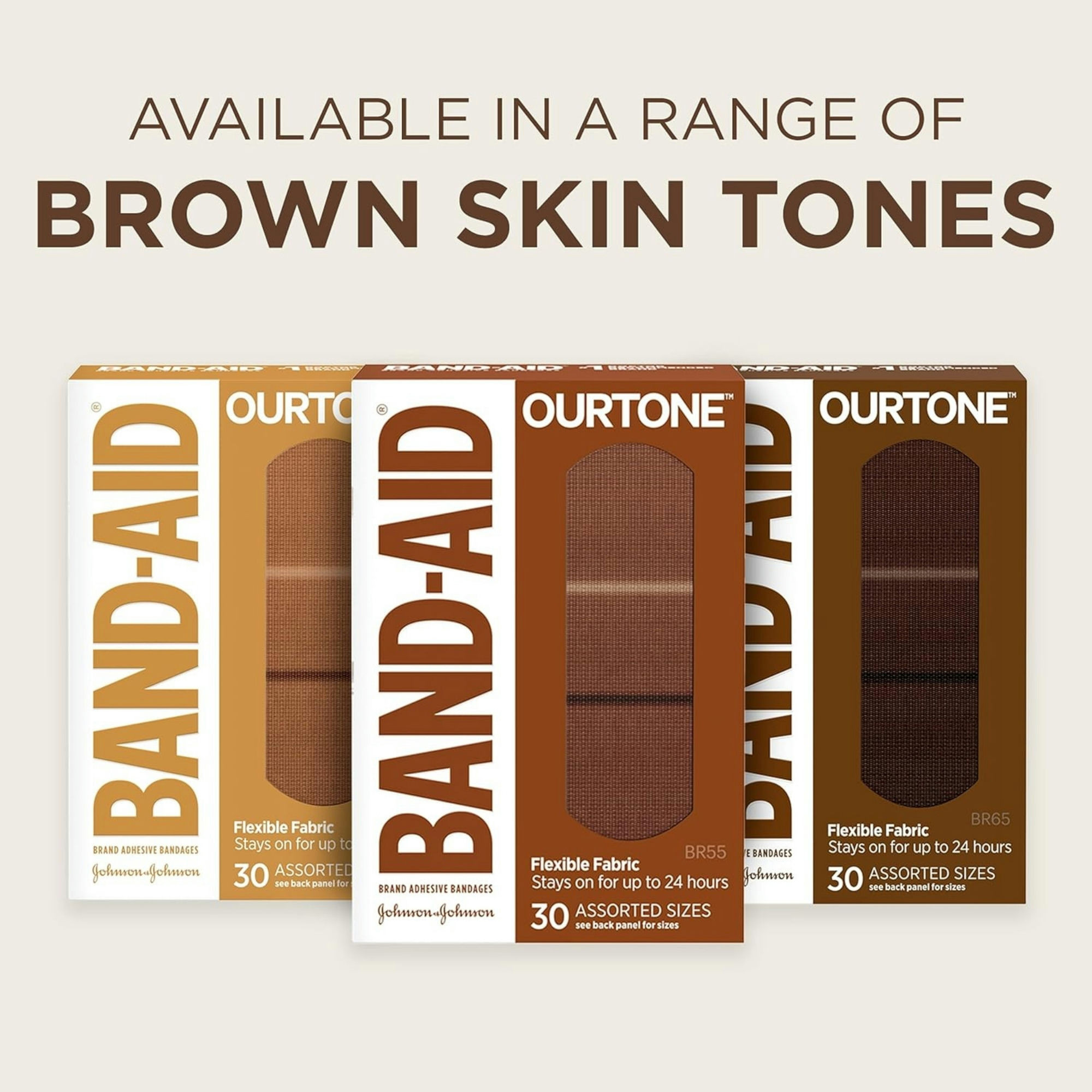 Band-Aid Brand Ourtone Flexible Fabric Adhesive Bandages