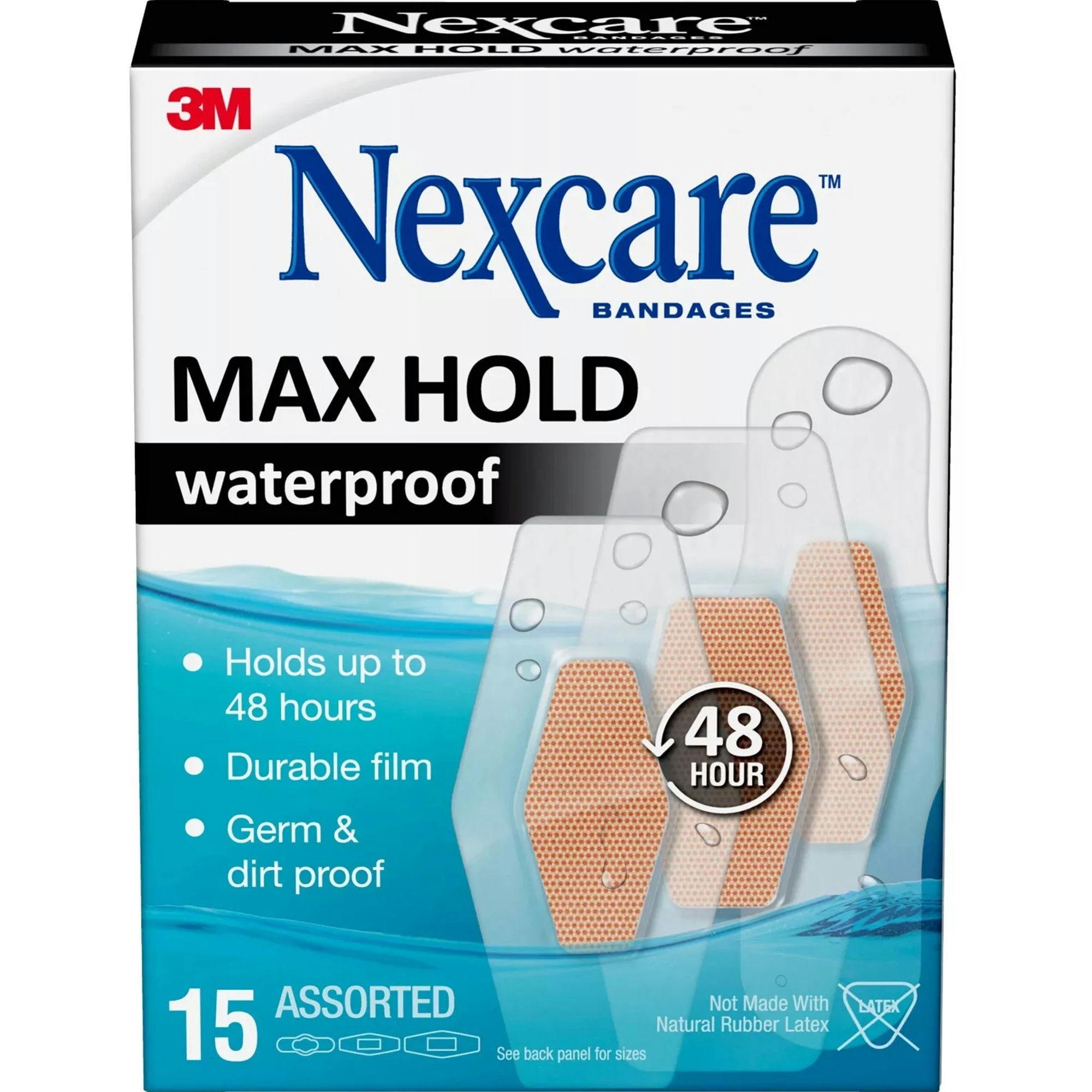 Nexcare Max Hold Waterproof Bandages
