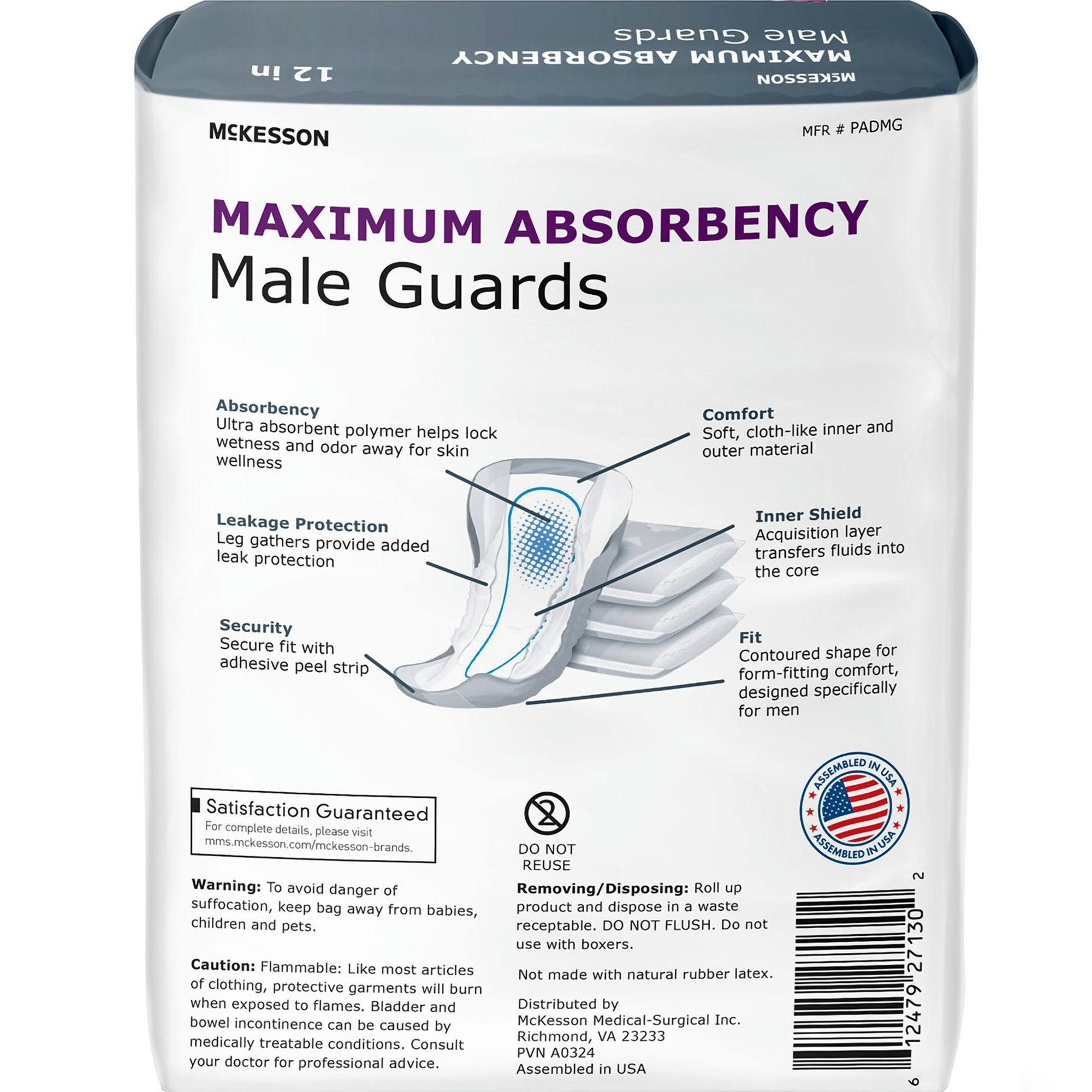 McKesson Male Guards, Maximum Absorbency