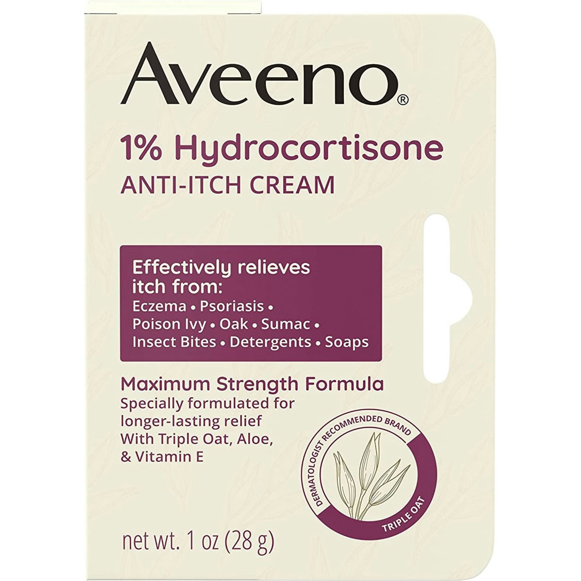 Aveeno Maximum Strength 1% Hydrocortisone Anti-Itch Cream