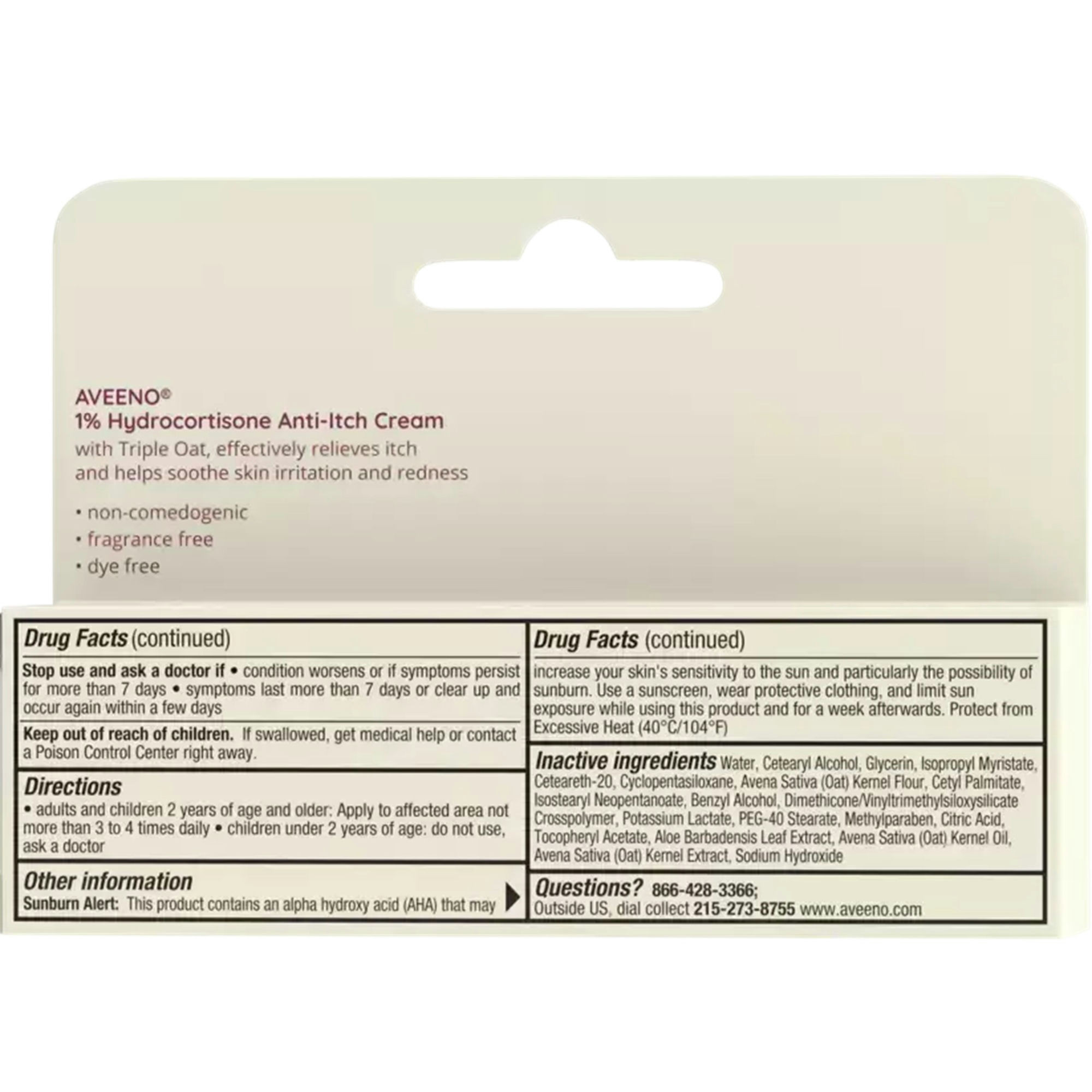 Aveeno Maximum Strength 1% Hydrocortisone Anti-Itch Cream