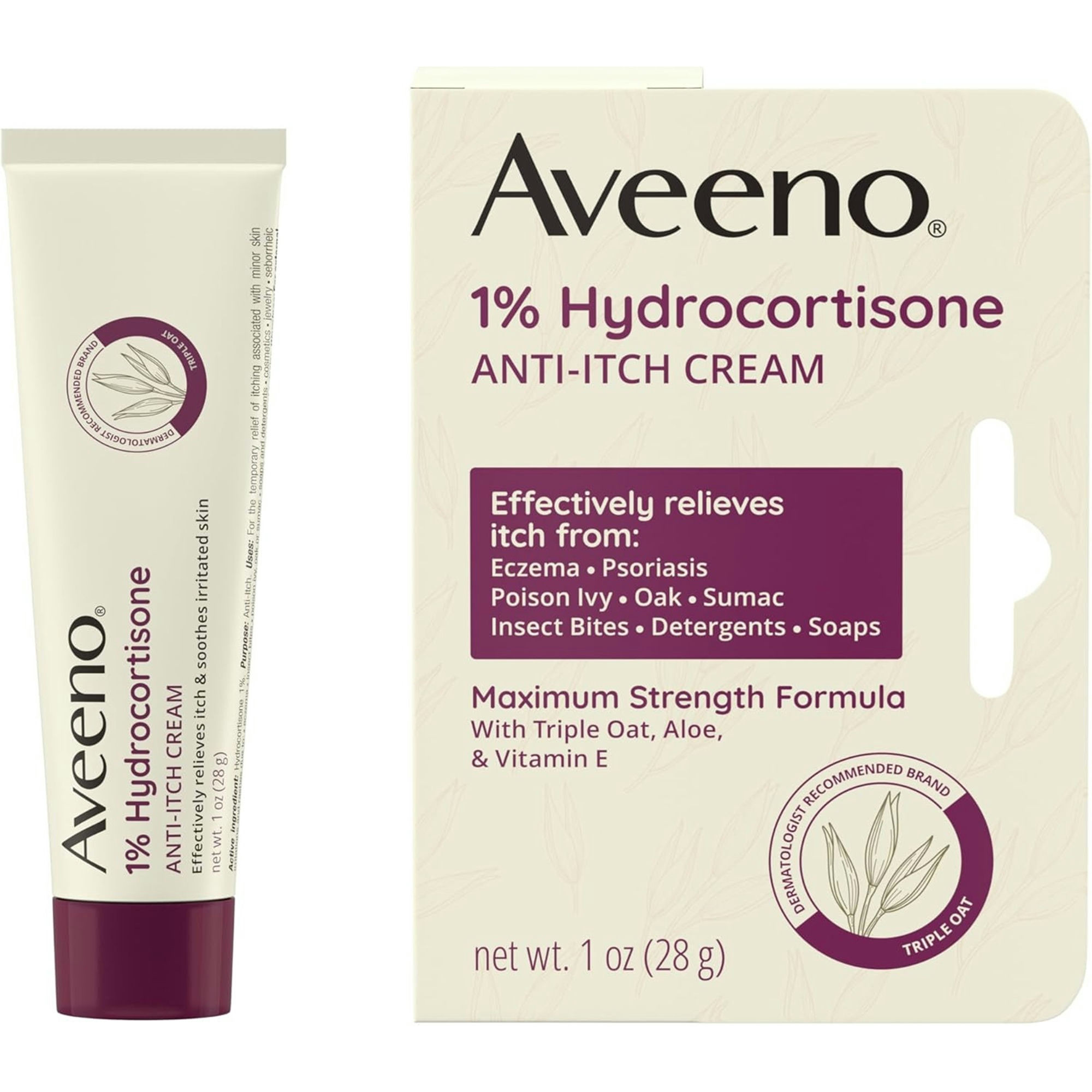 Aveeno Maximum Strength 1% Hydrocortisone Anti-Itch Cream