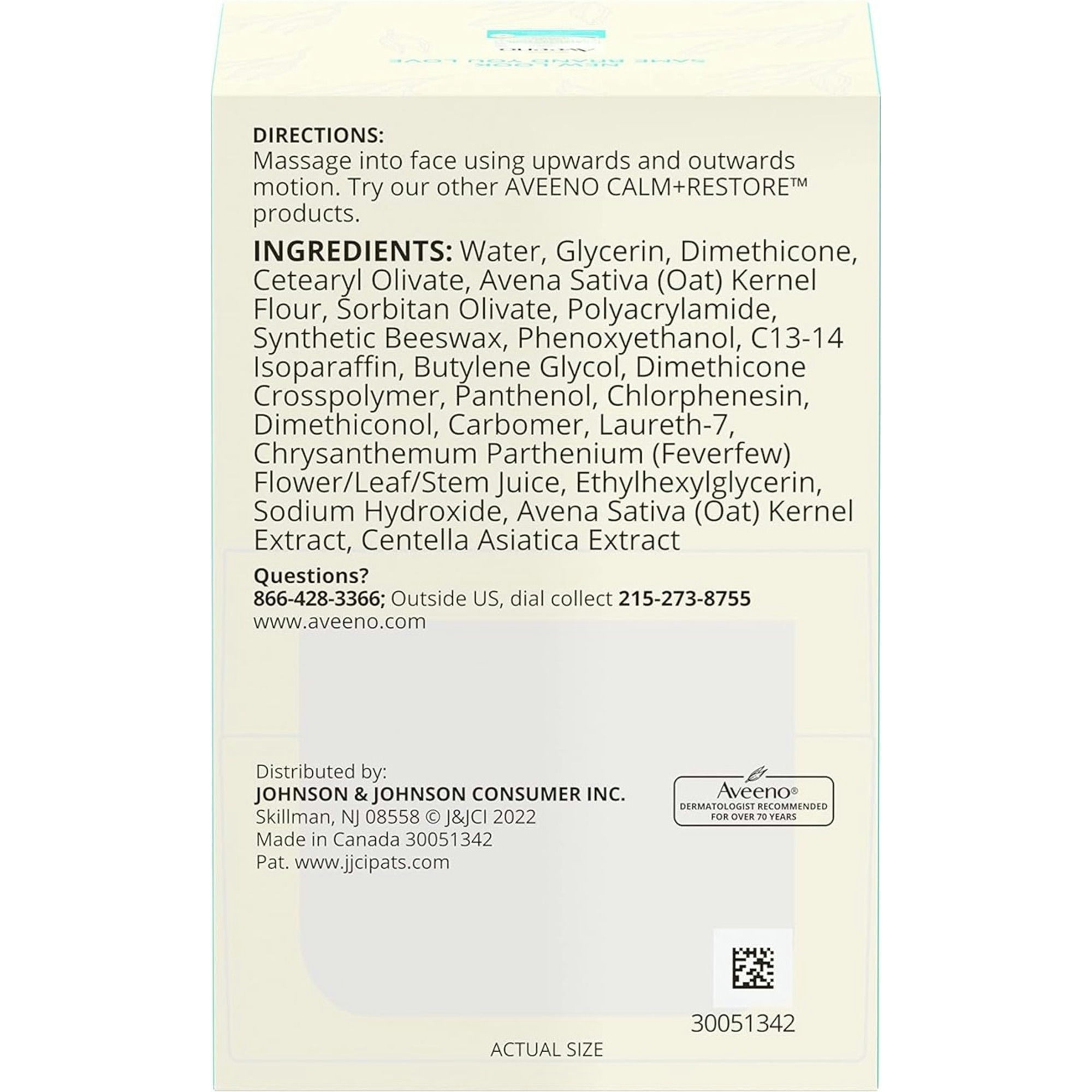 Aveeno Calm + Restore Oat Gel Moisturizer for Sensitive Skin