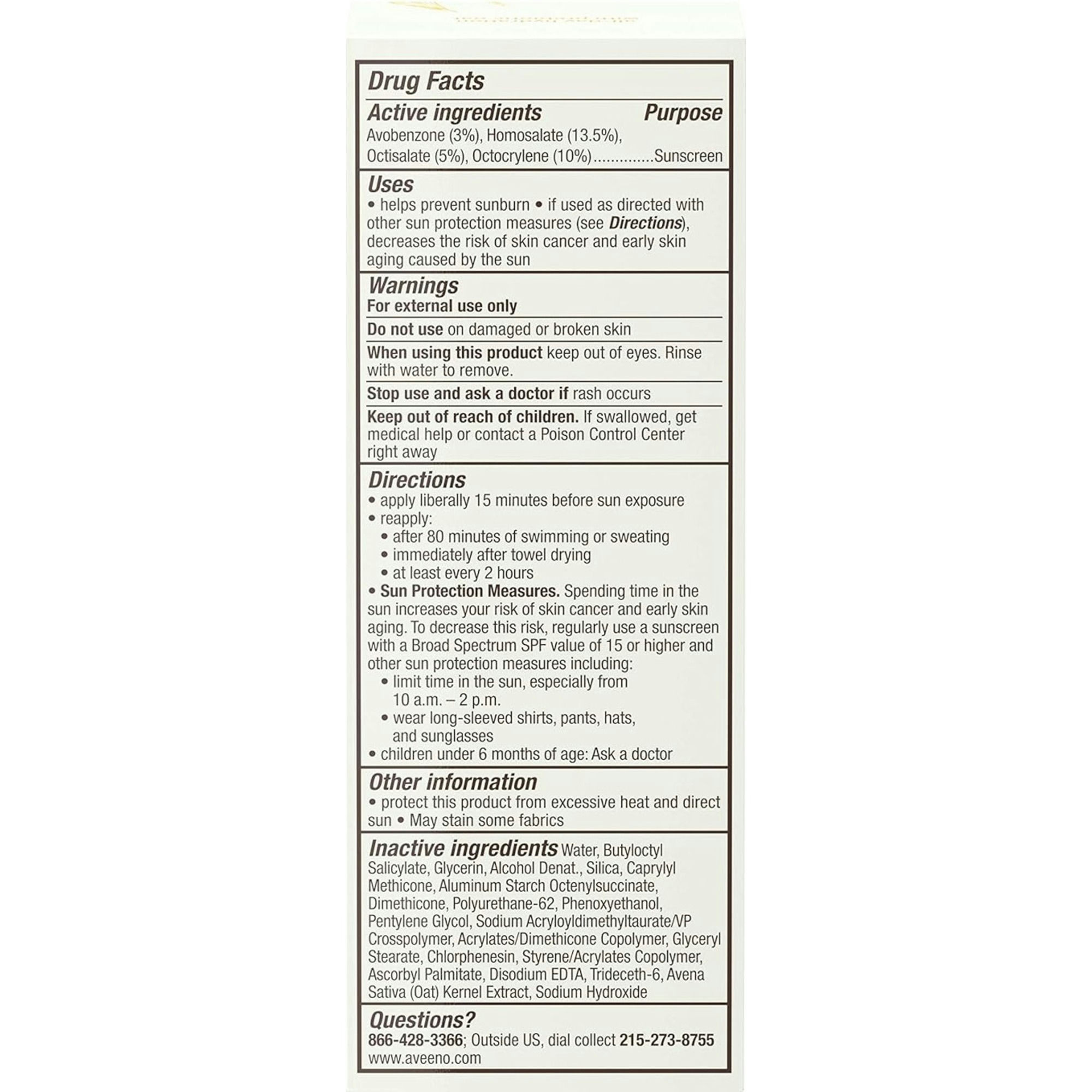 Aveeno Protect + Hydrate Sunscreen Broad Spectrum Face Lotion SPF 60