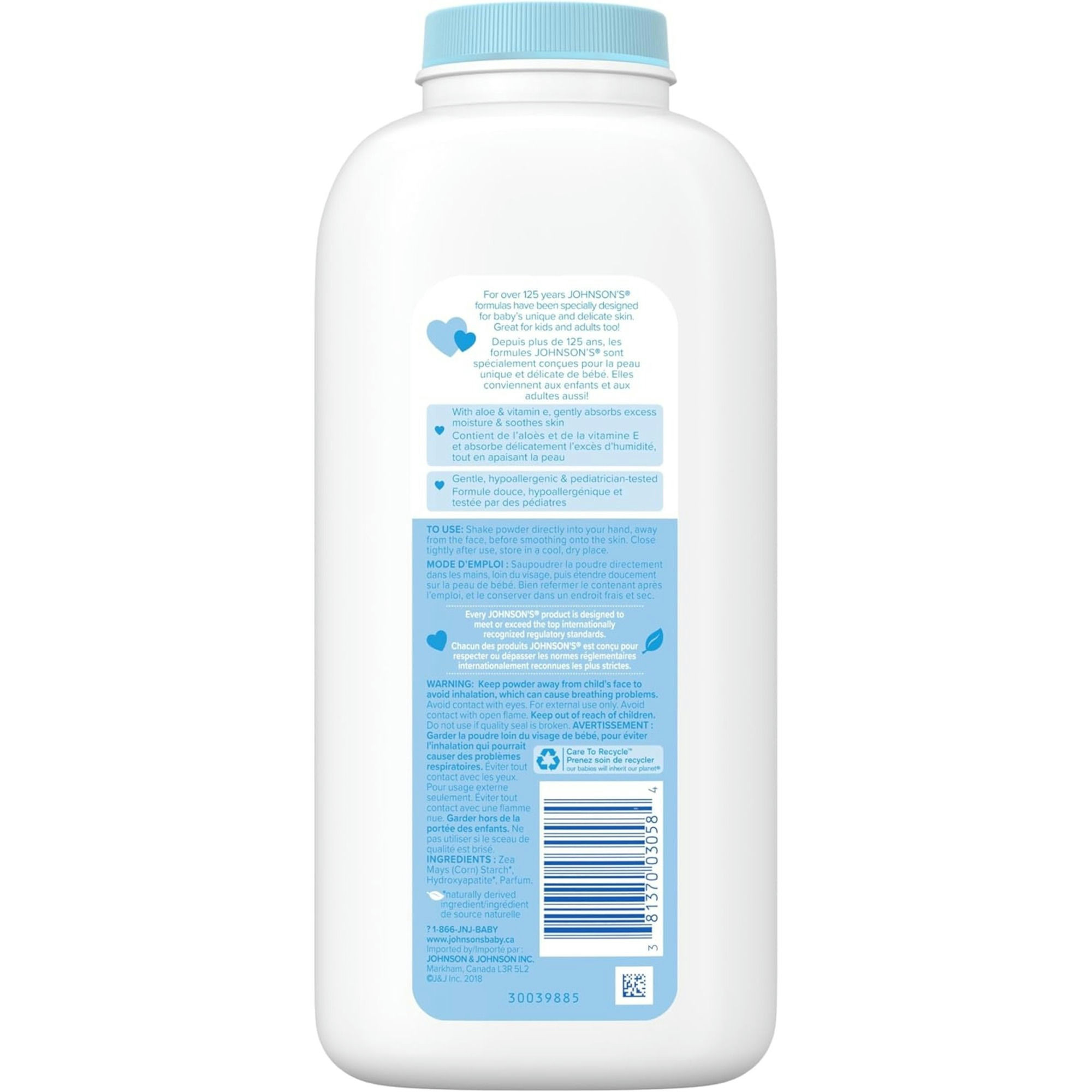 Johnson's Aloe and Vitamin E Baby Powder