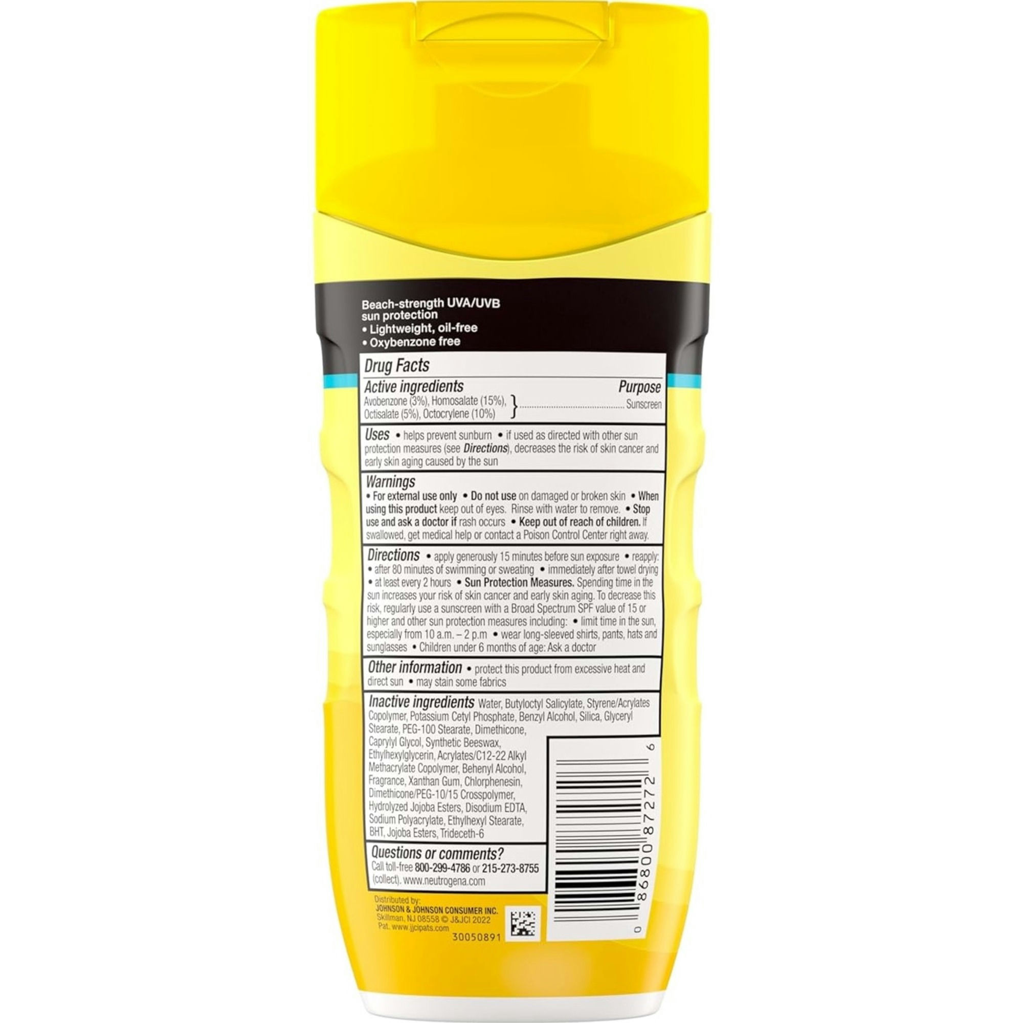 Neutrogena Beach Defense Water Plus Sun Protection Sunscreen Lotion, SPF 70