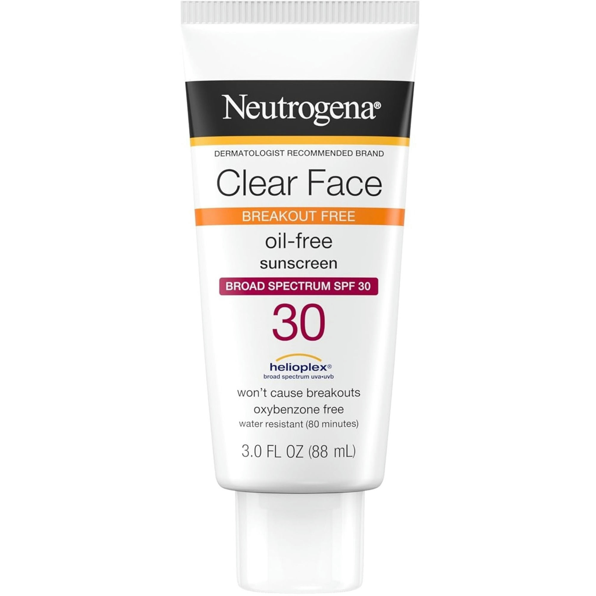 Neutrogena Clear Face Breakout Free Sunscreen, SPF 30