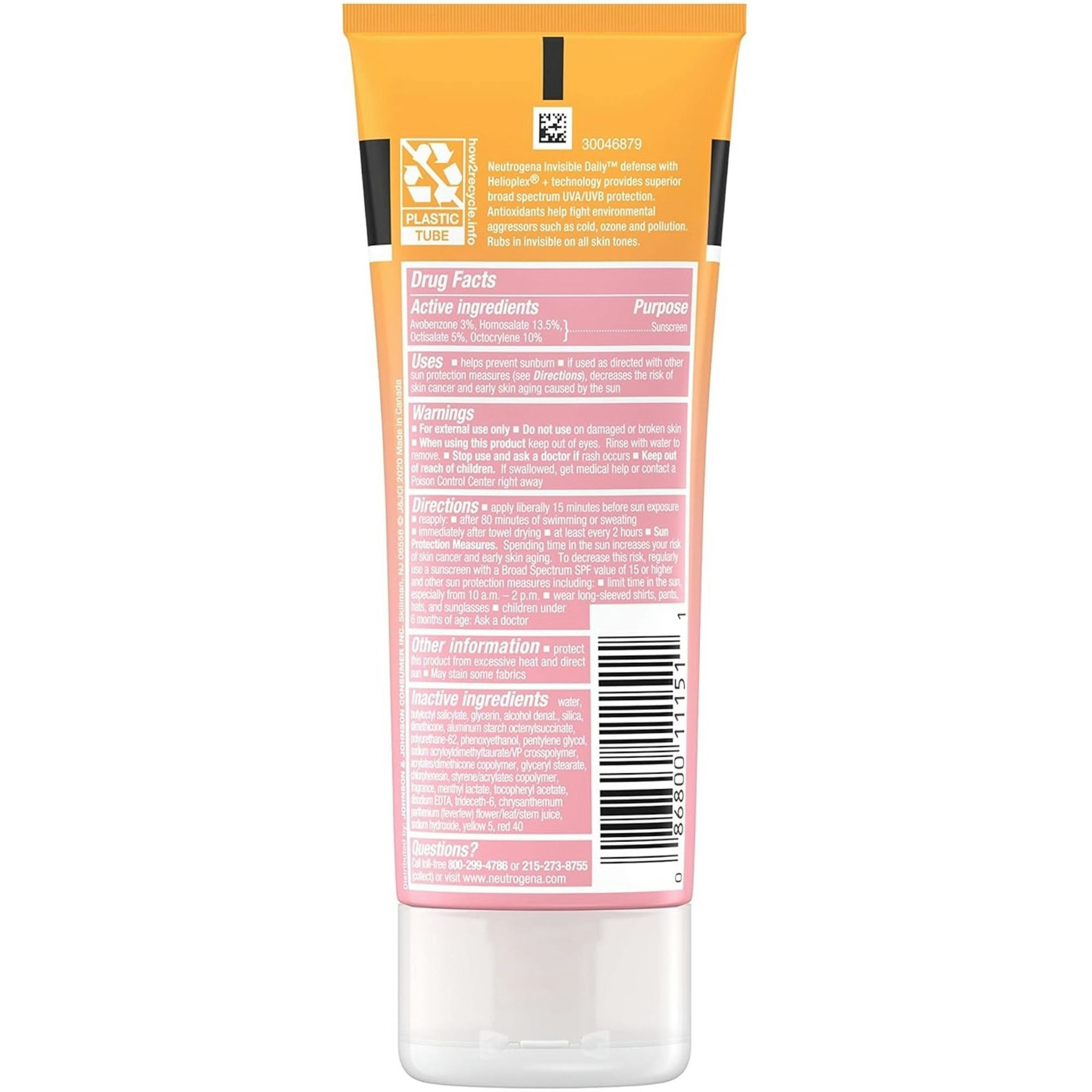 Neutrogena Invisible Daily Defense Lotion