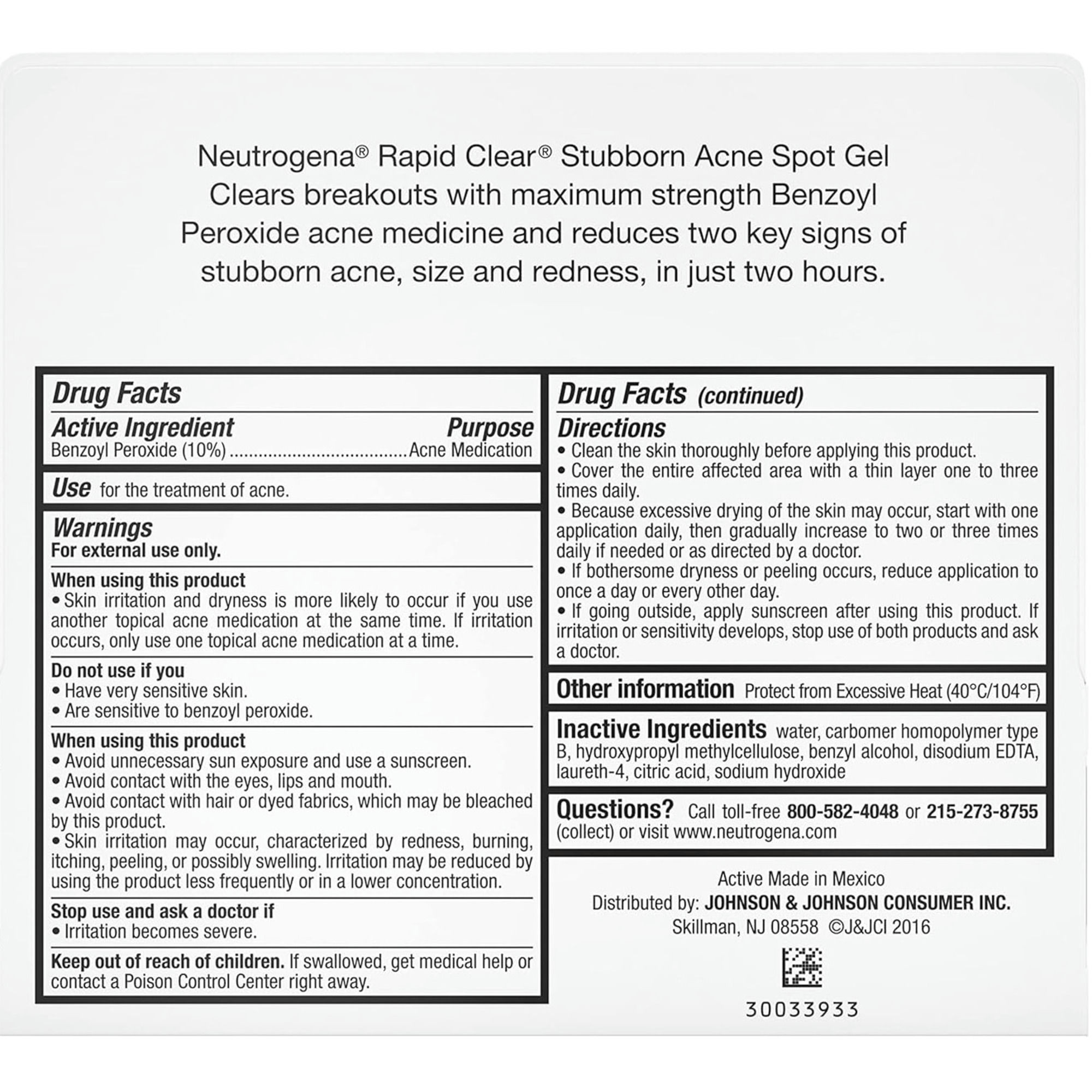 Neutrogena Rapid Clear Stubborn Acne Spot Gel