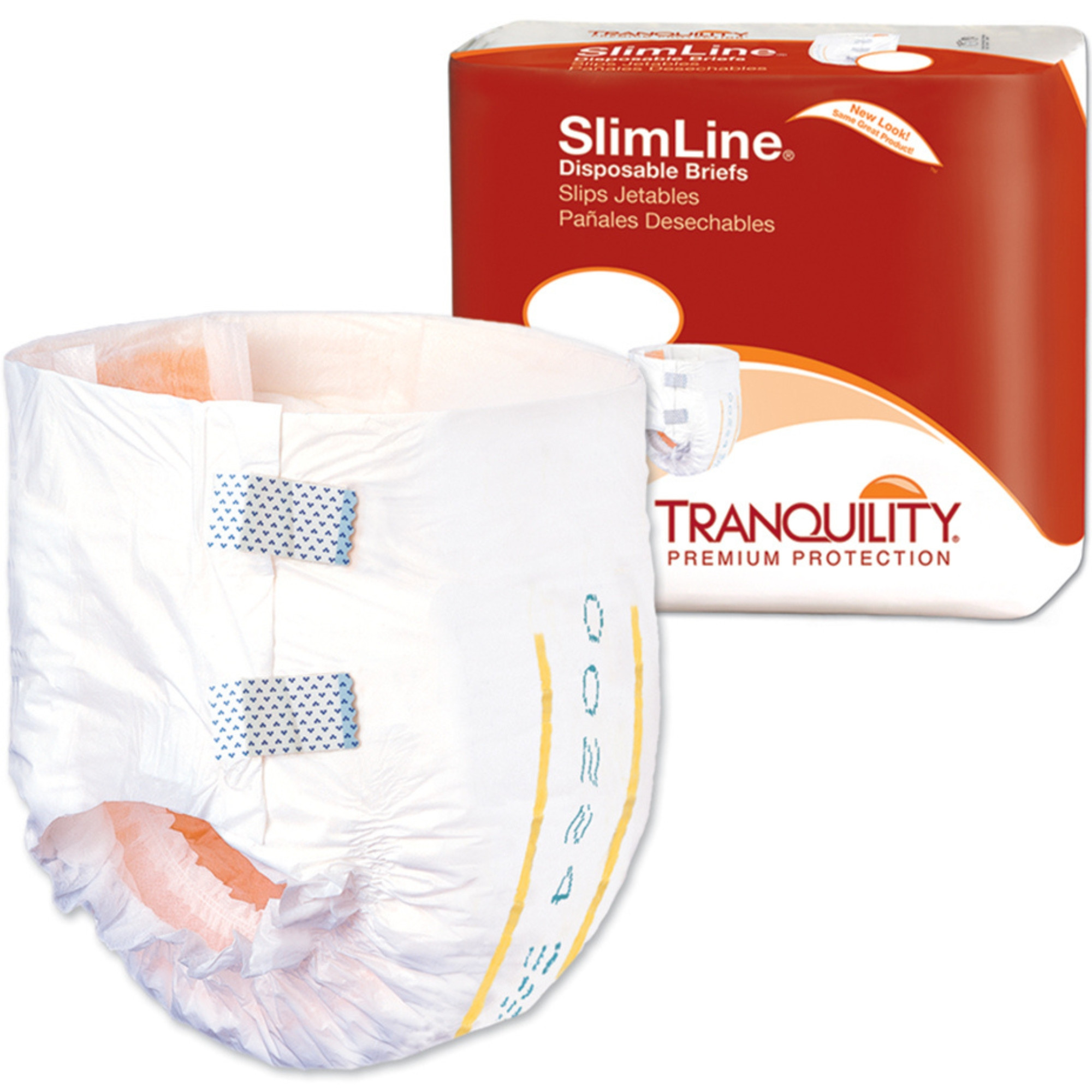 Tranquility SlimLine Disposable Adult Disposable Brief with Tabs, Heavy Absorbency