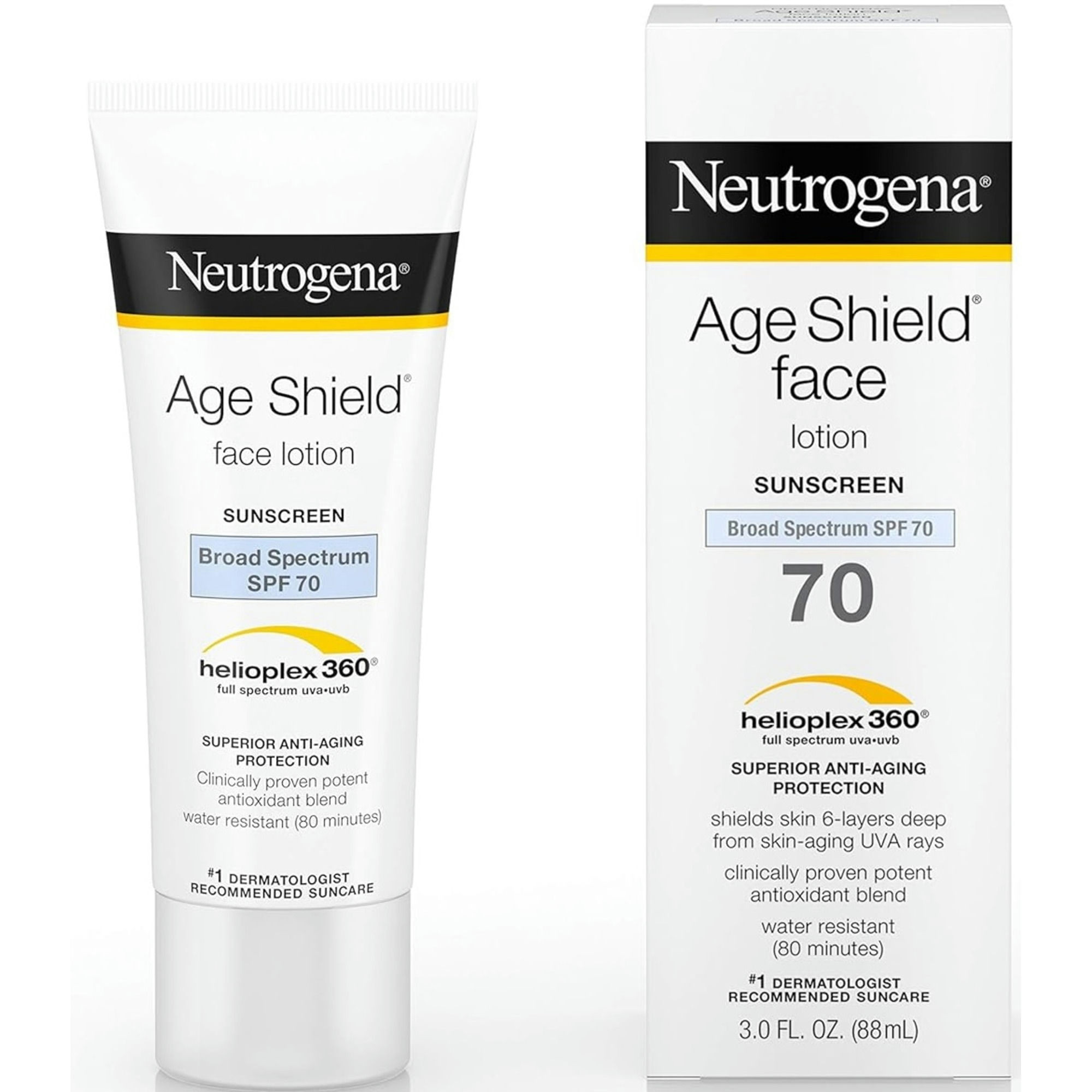 Neutrogena Age Shield Face Oil-Free Sunscreen Lotion, SPF 70
