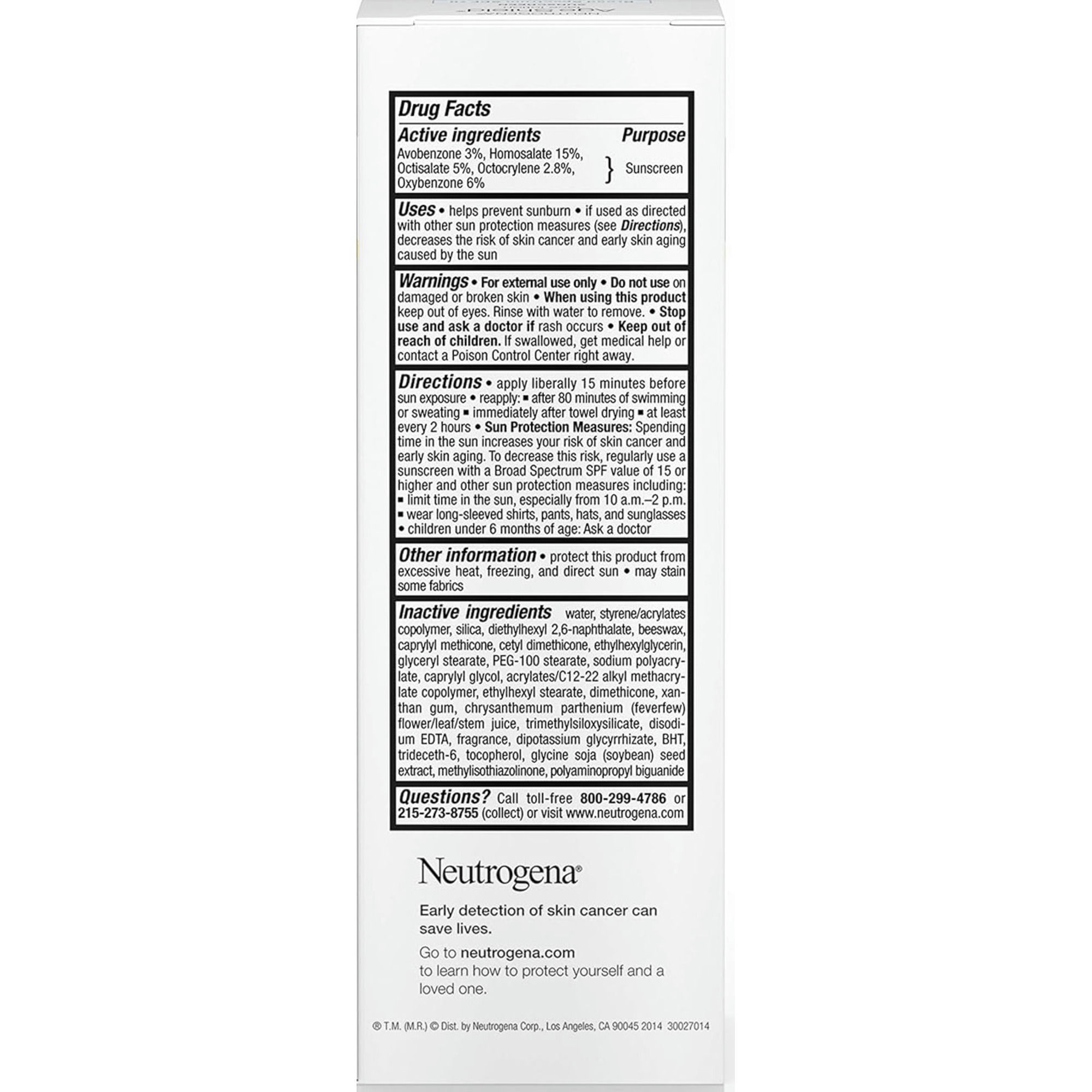 Neutrogena Age Shield Face Oil-Free Sunscreen Lotion, SPF 70