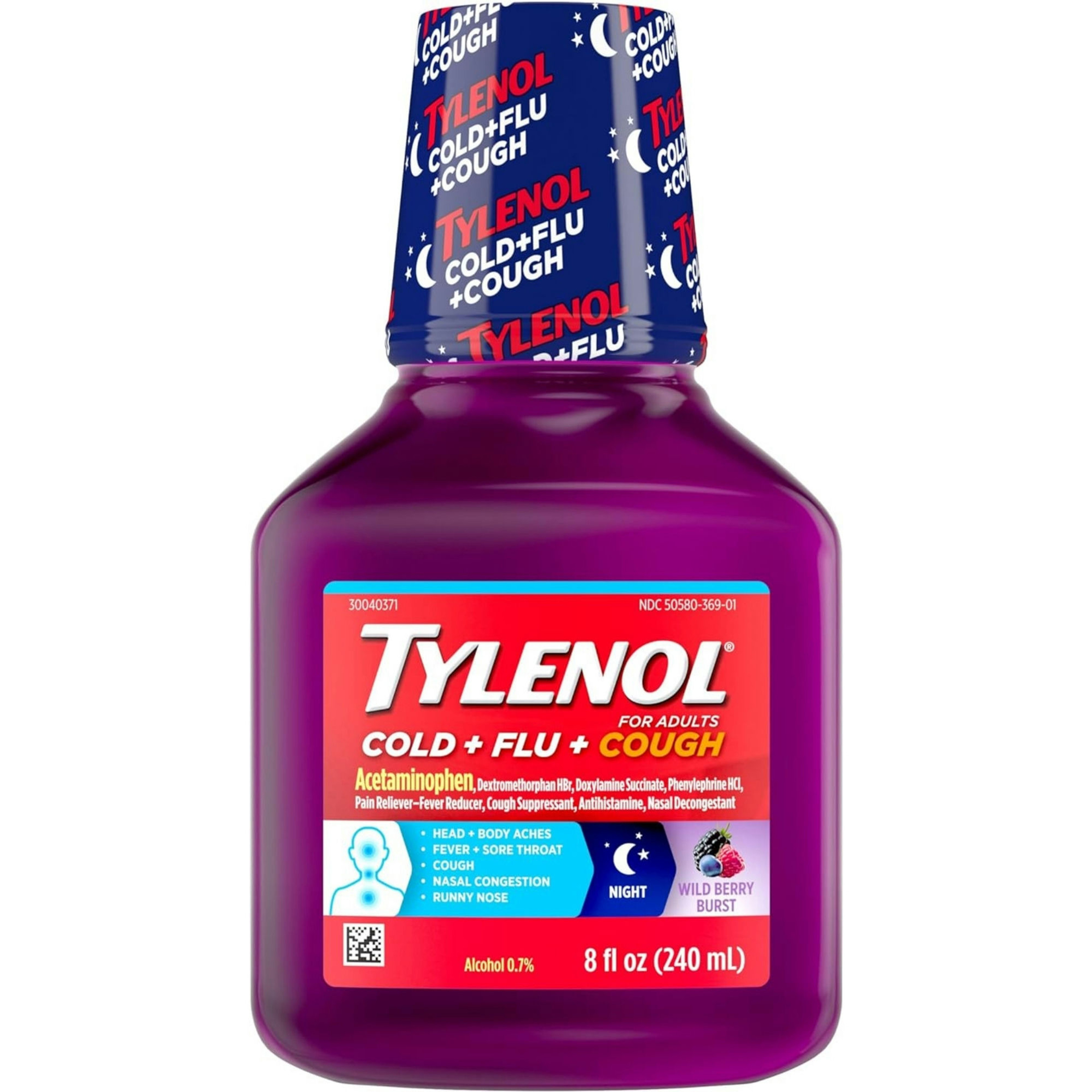 Tylenol Cold + Flu + Cough Nighttime Liquid