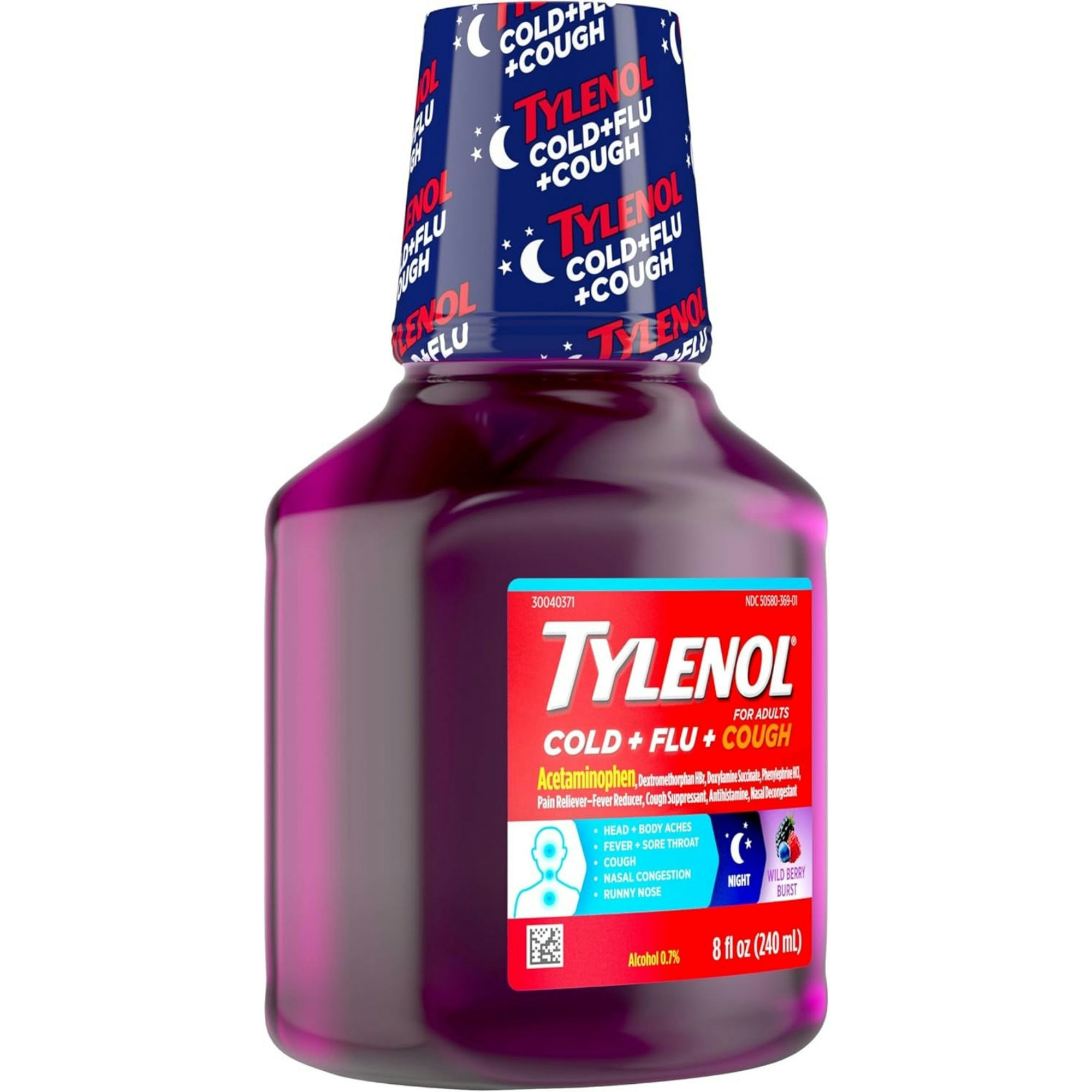Tylenol Cold + Flu + Cough Nighttime Liquid