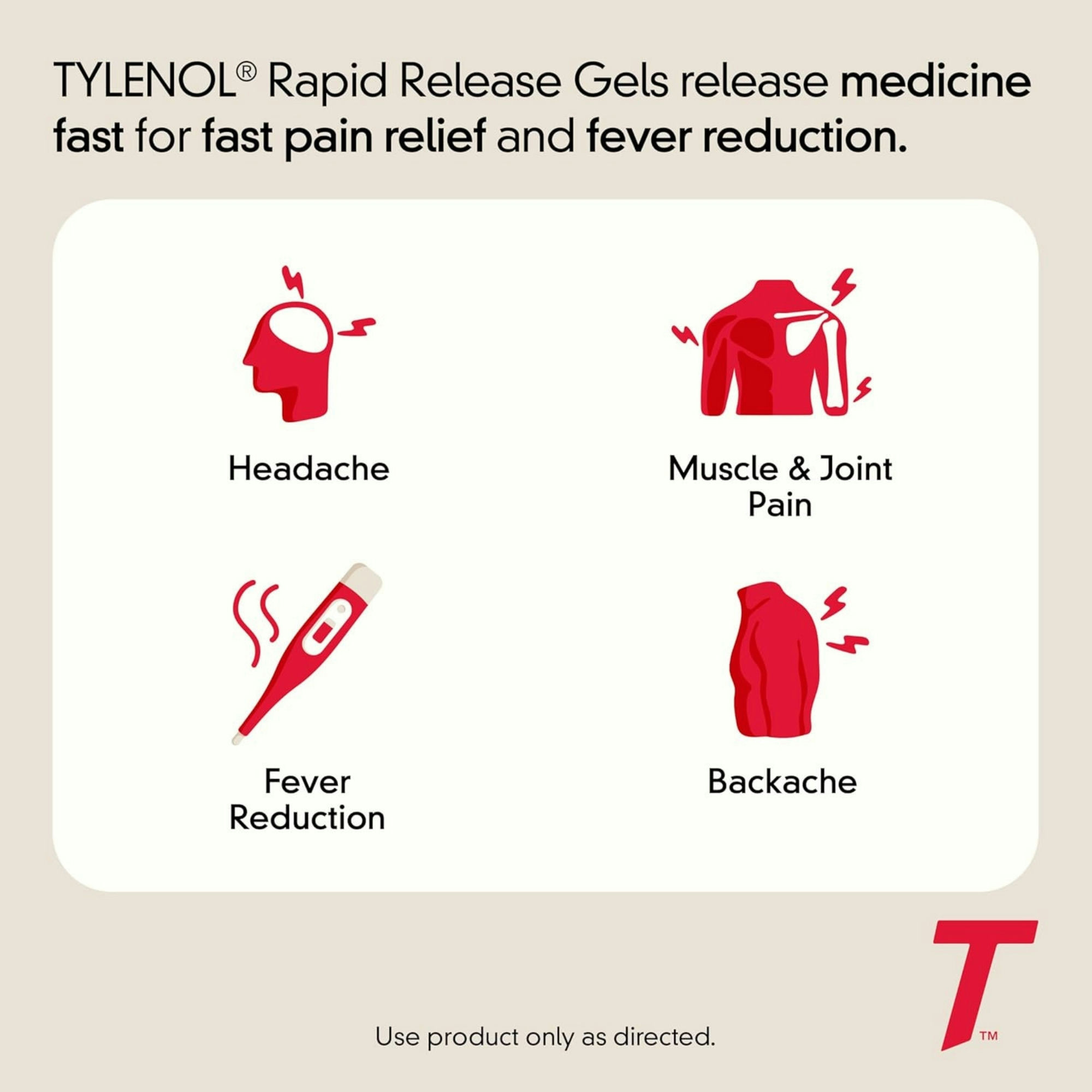 Tylenol Extra Strength Pain Reliever & Fever Reducer Rapid Release Gelcaps