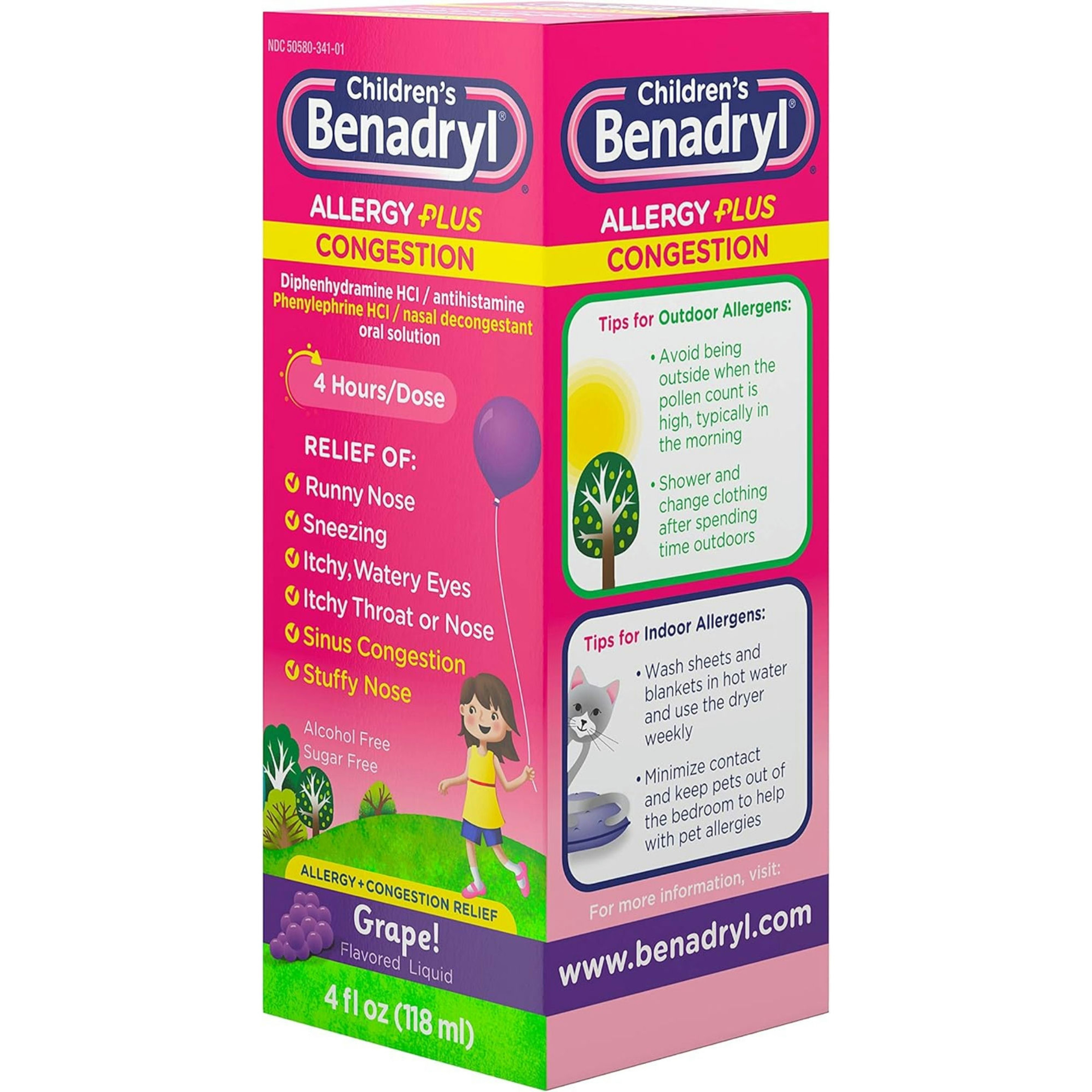 Benadryl Children's Allergy Plus Congestion Relief Liquid