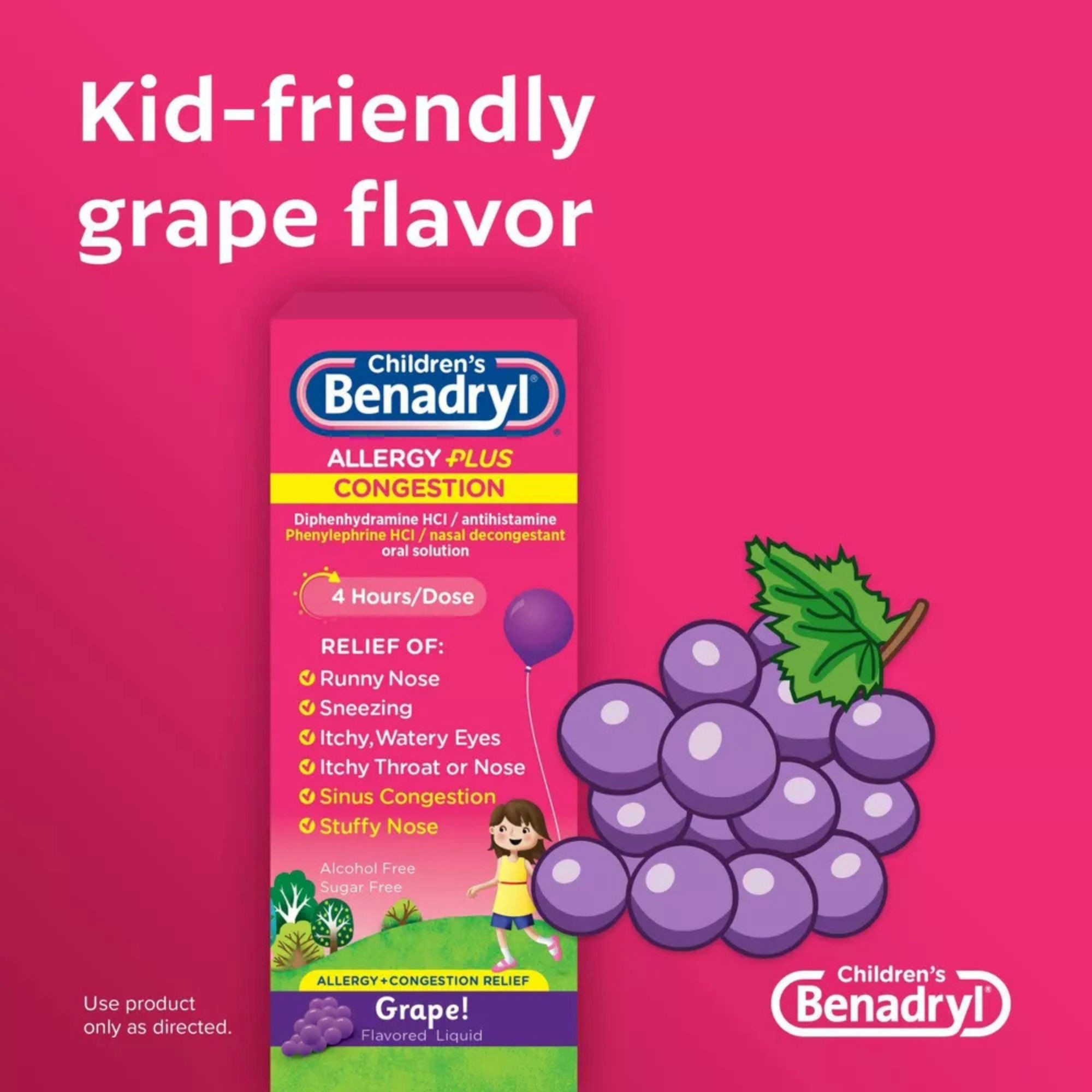 Benadryl Children's Allergy Plus Congestion Relief Liquid