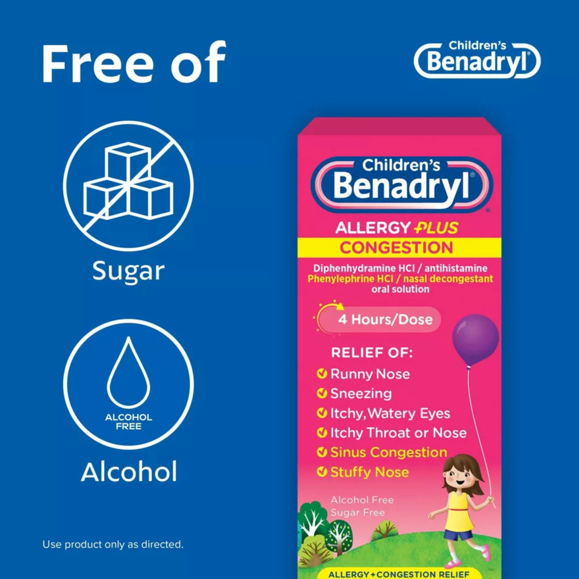 Benadryl Children's Allergy Plus Congestion Relief Liquid