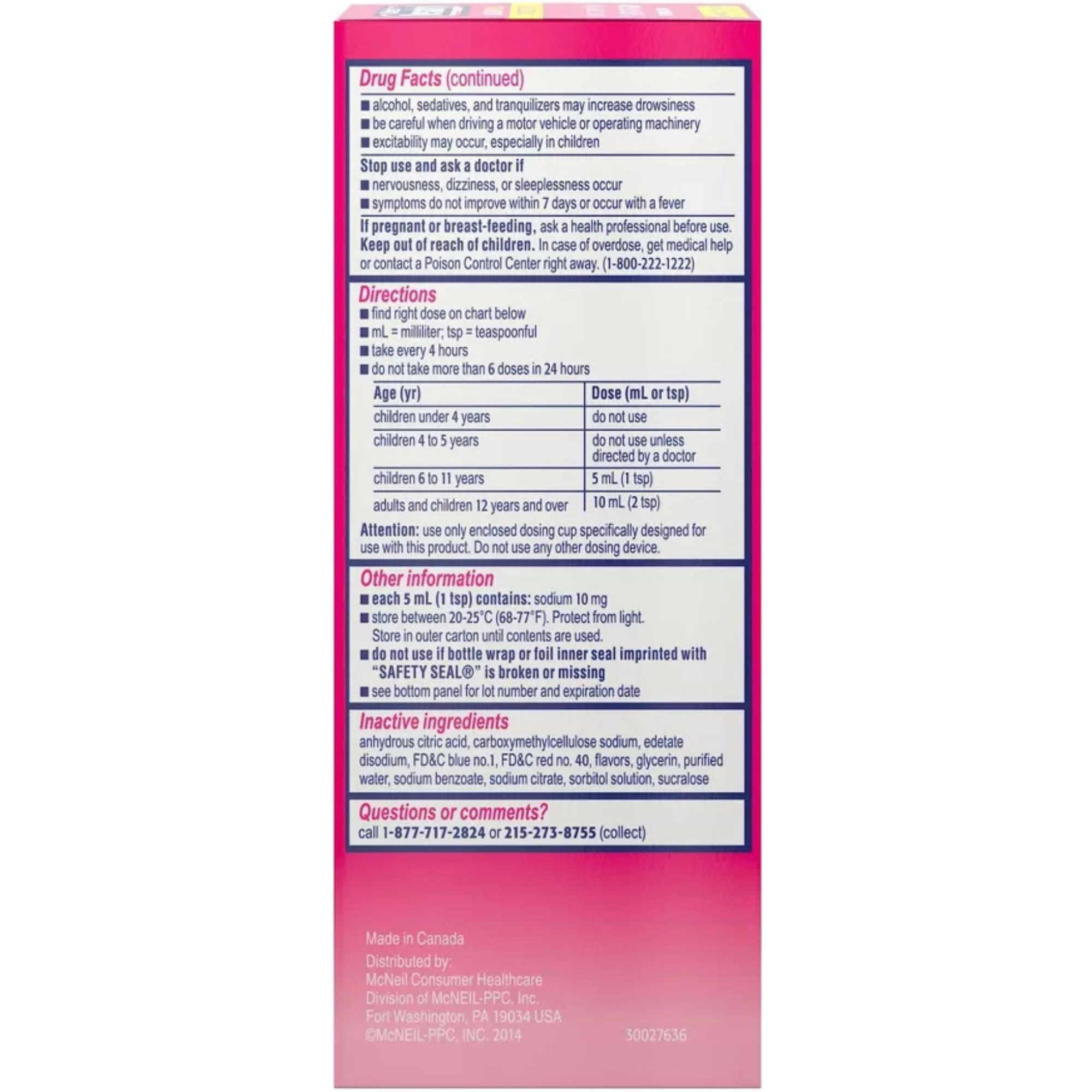 Benadryl Children's Allergy Plus Congestion Relief Liquid
